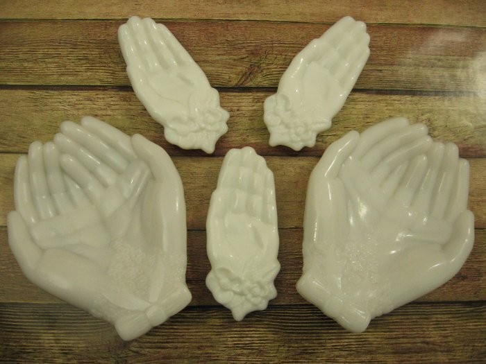 Vintage Avon Milk Glass Hand Soap Trinket Dish Lot Single Double Small Large