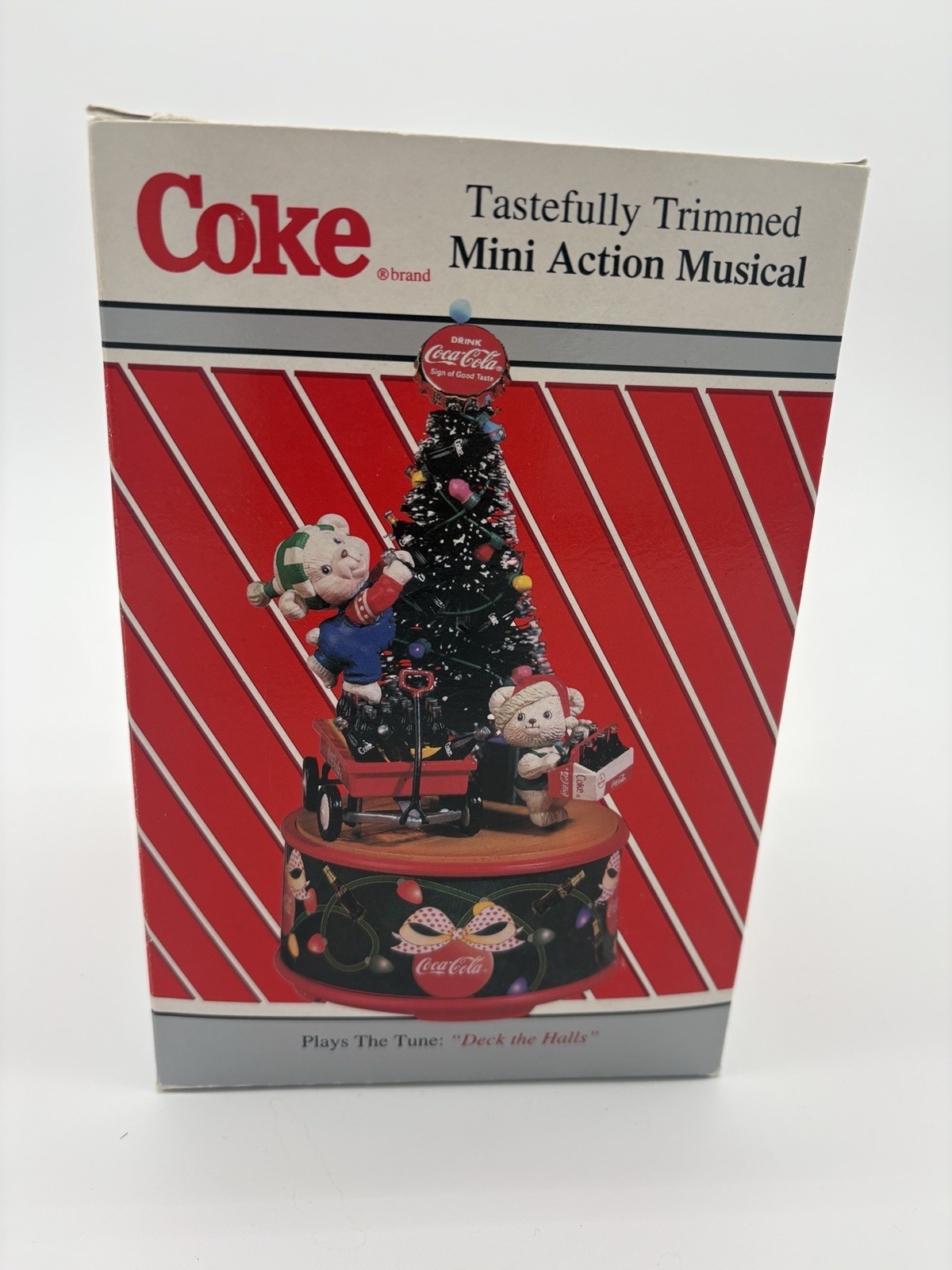 Vintage Coca Cola Tastefully Trimmed Mini Action Musical Figure by Enesco