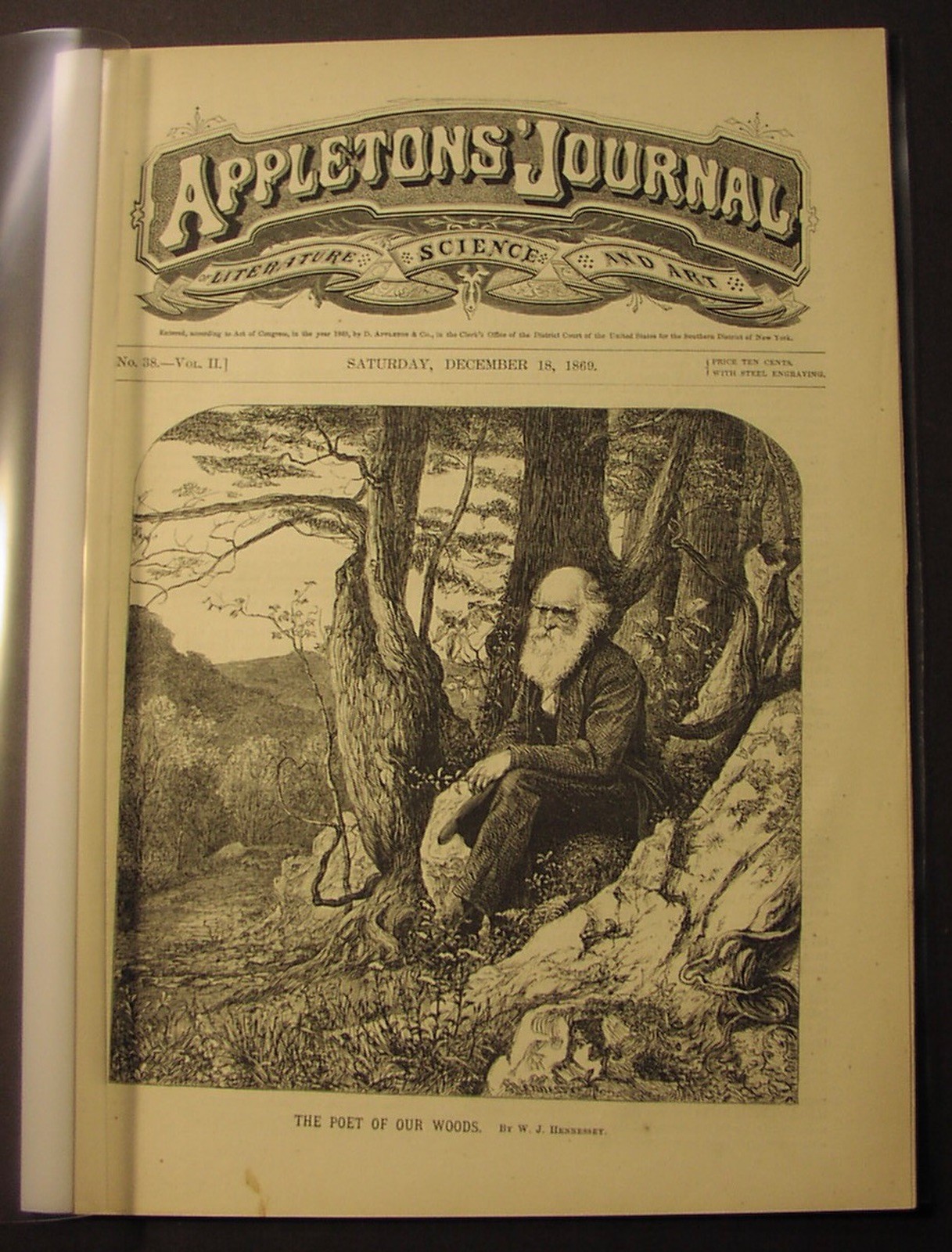 1869 - WILLIAM CULLEN BRYANT, nature poet; Florida EVERGLADES view, wildlife 1869 - WILLIAM CULLEN BRYANT, nature poet; Florida EVERGLADES view, wildlife