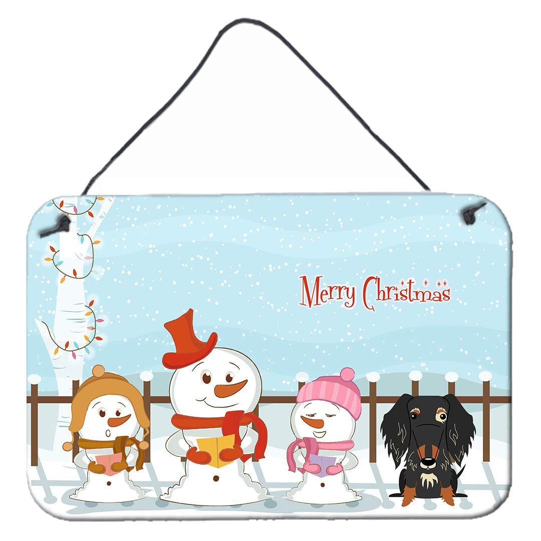 Caroline's Treasures BB2459DS812 Wire Haired Dachshund Dapple Carolers Sign 8x12 Caroline's Treasures BB2459DS812 Wire Haired Dachshund Dapple Carolers Sign 8x12