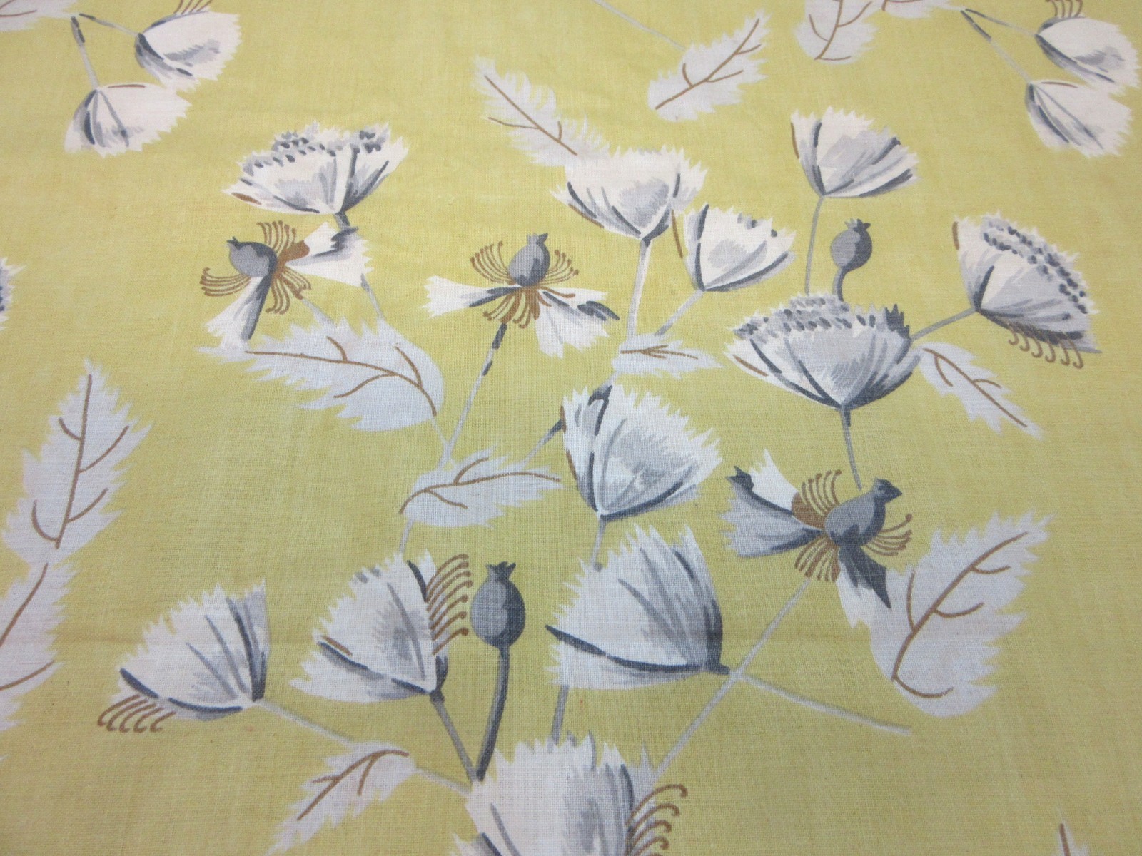 Vintage 30s soft glazed cotton fabric