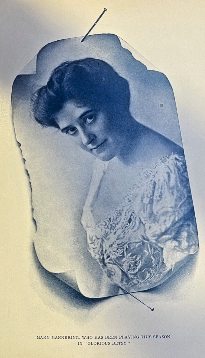 1908 Vintage Magazine Illustration Actress Mary Mannering 1908 Vintage Magazine Illustration Actress Mary Mannering