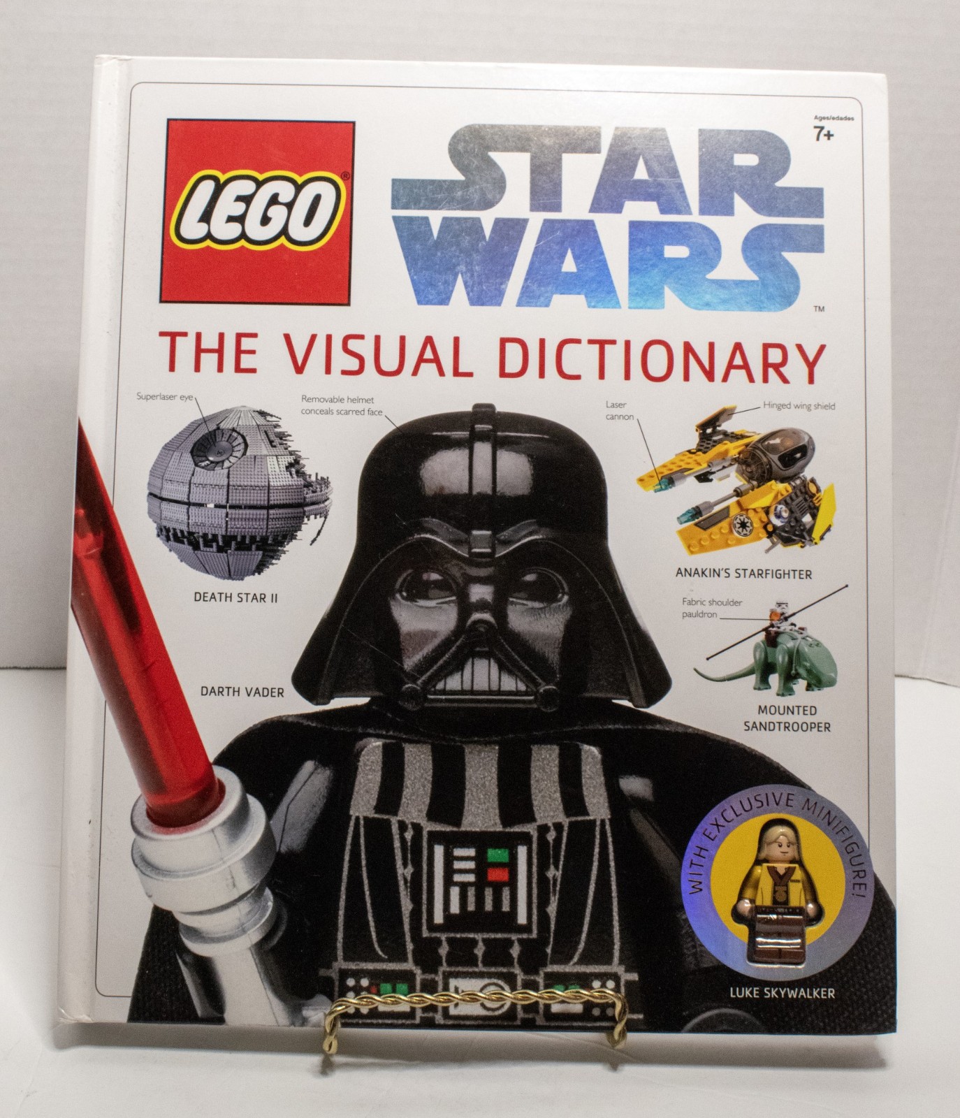 LEGO Star Wars: The Visual Dictionary Hardcover (2009) w/ Luke Minifigure