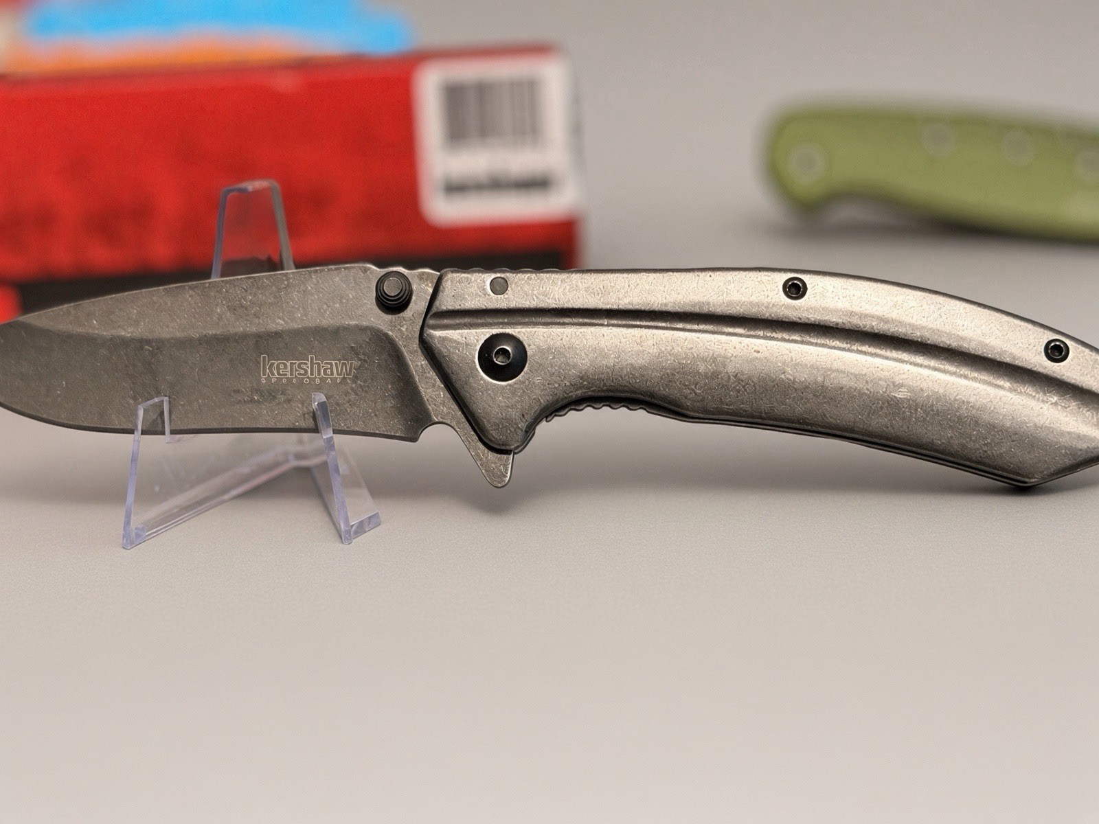 Kershaw 1306BW, Blackwash All Steel Budget Folding Knife