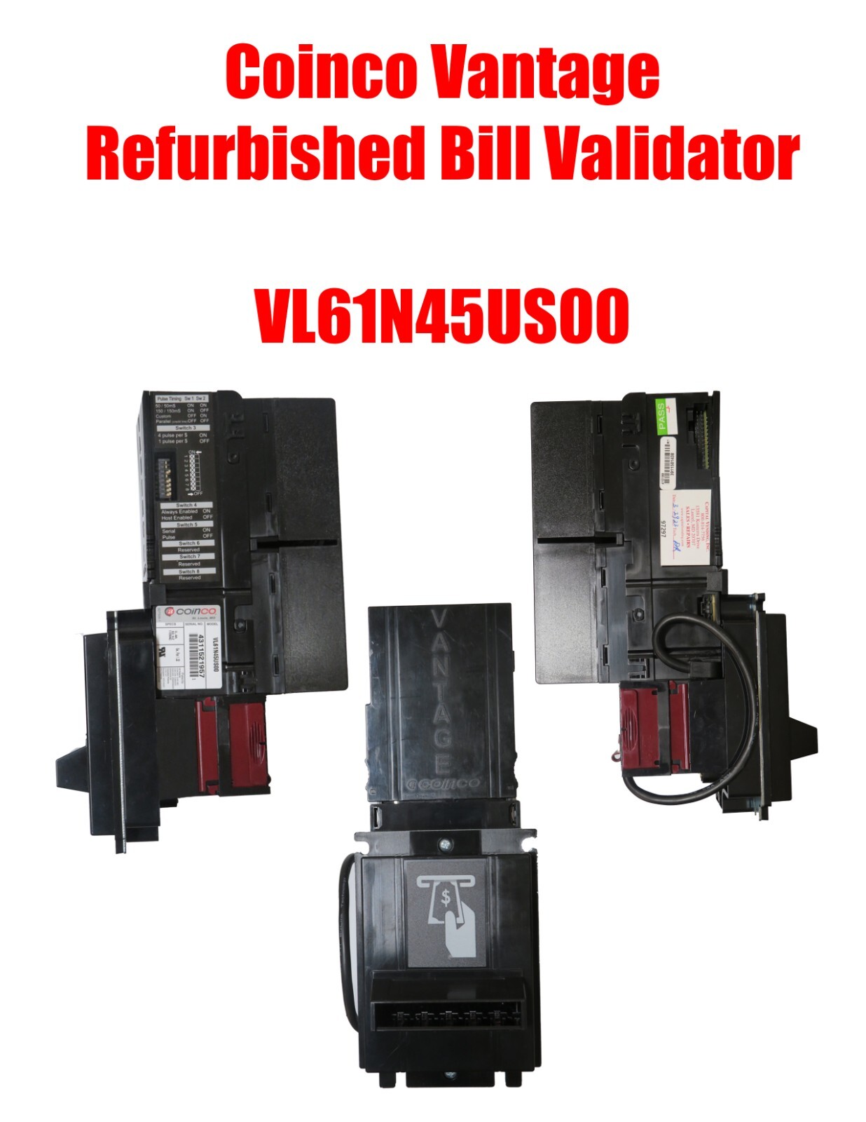 Coinco Vantage Refurbished Bill Validator For Vending Machine You Select Option