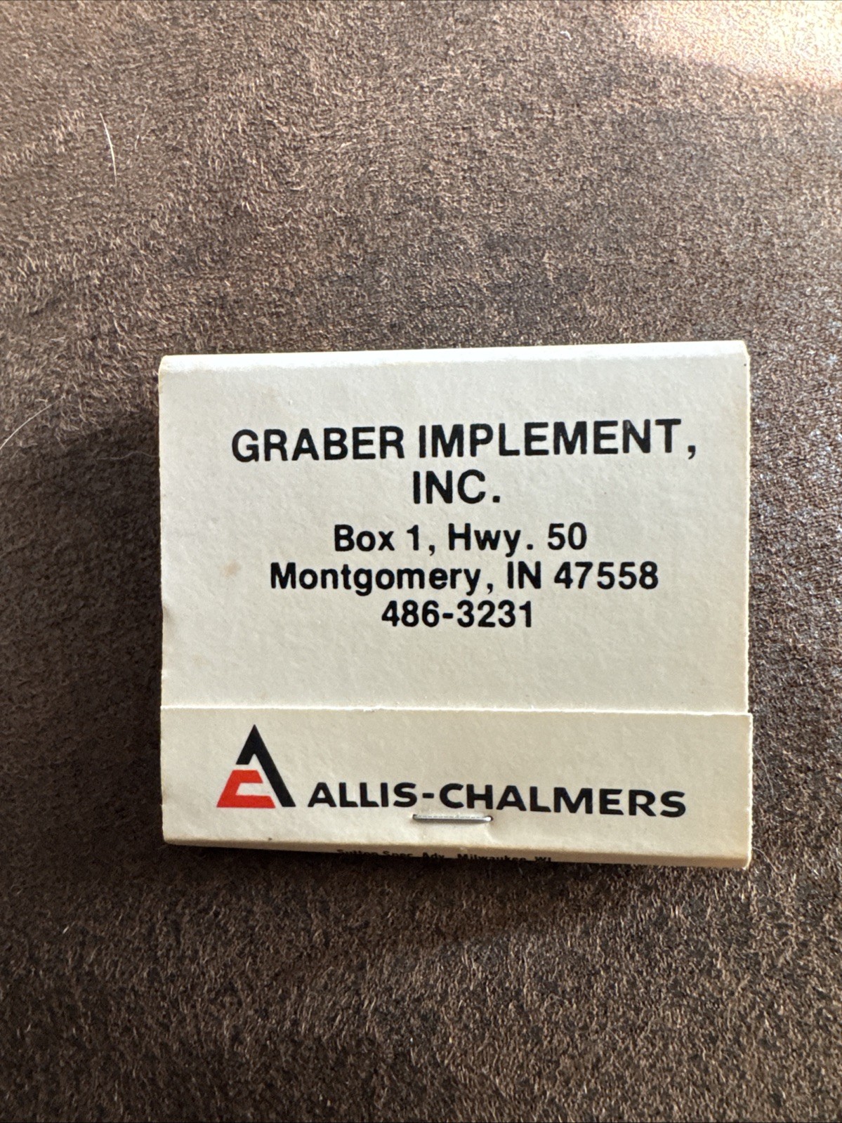 Vintage Allis Chalmers Matchbook Graber Implement Montgomery Indiana