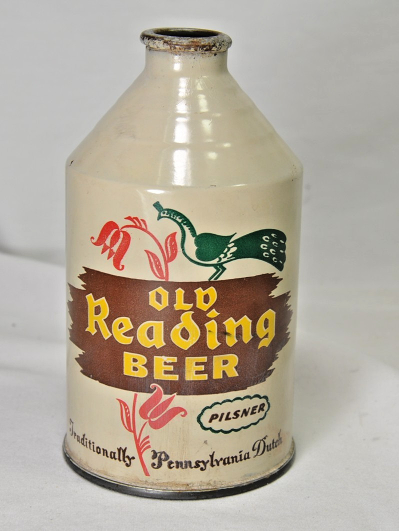 CLEAN OLD READING BEER, OLD READING BREWING. READING, PA. CROWNTAINER BEER CAN CLEAN OLD READING BEER, OLD READING BREWING. READING, PA. CROWNTAINER BEER CAN