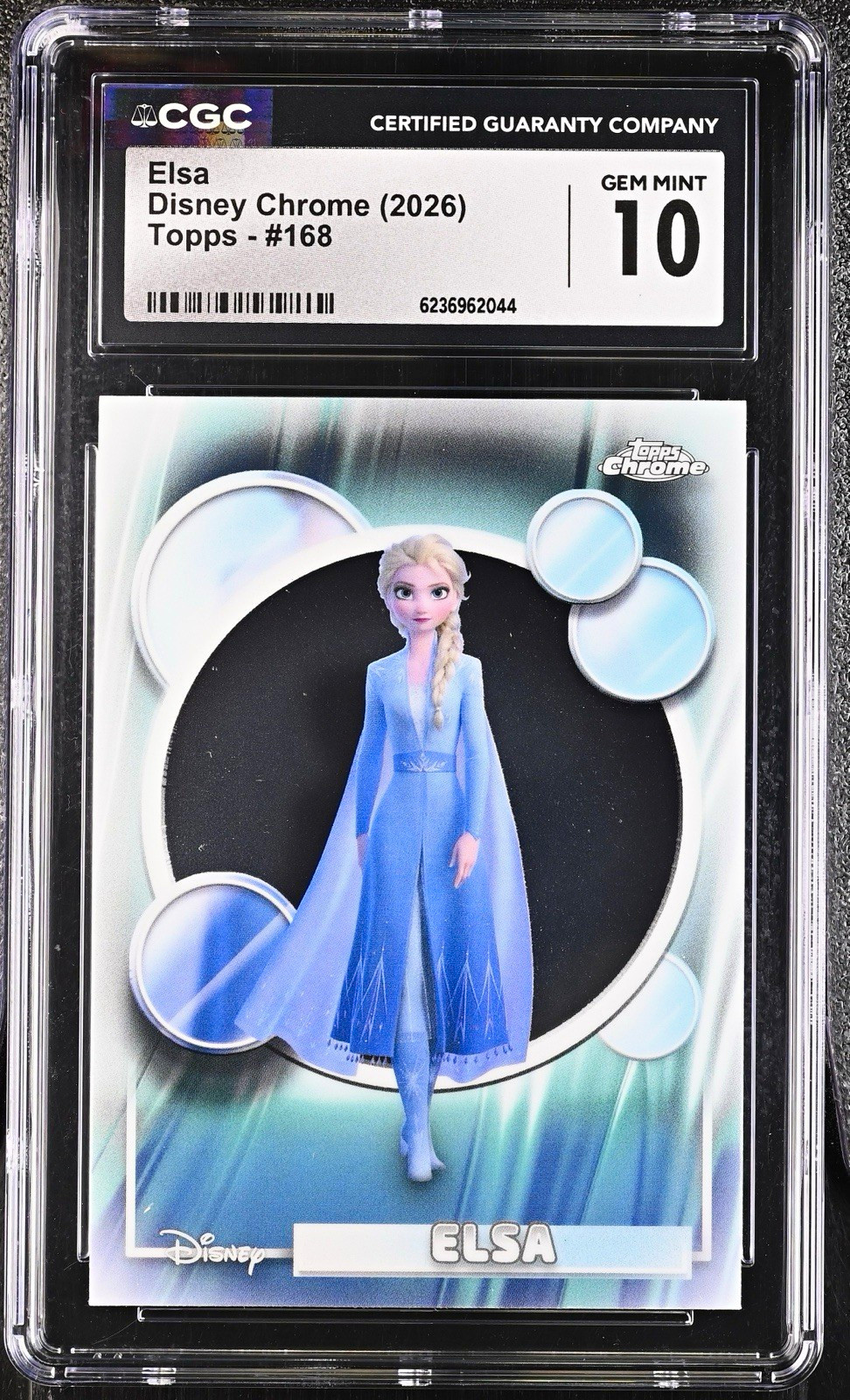 Topps Disney Chrome (2026) Elsa Frozen #168 CGC Gem Mint 10 English Card