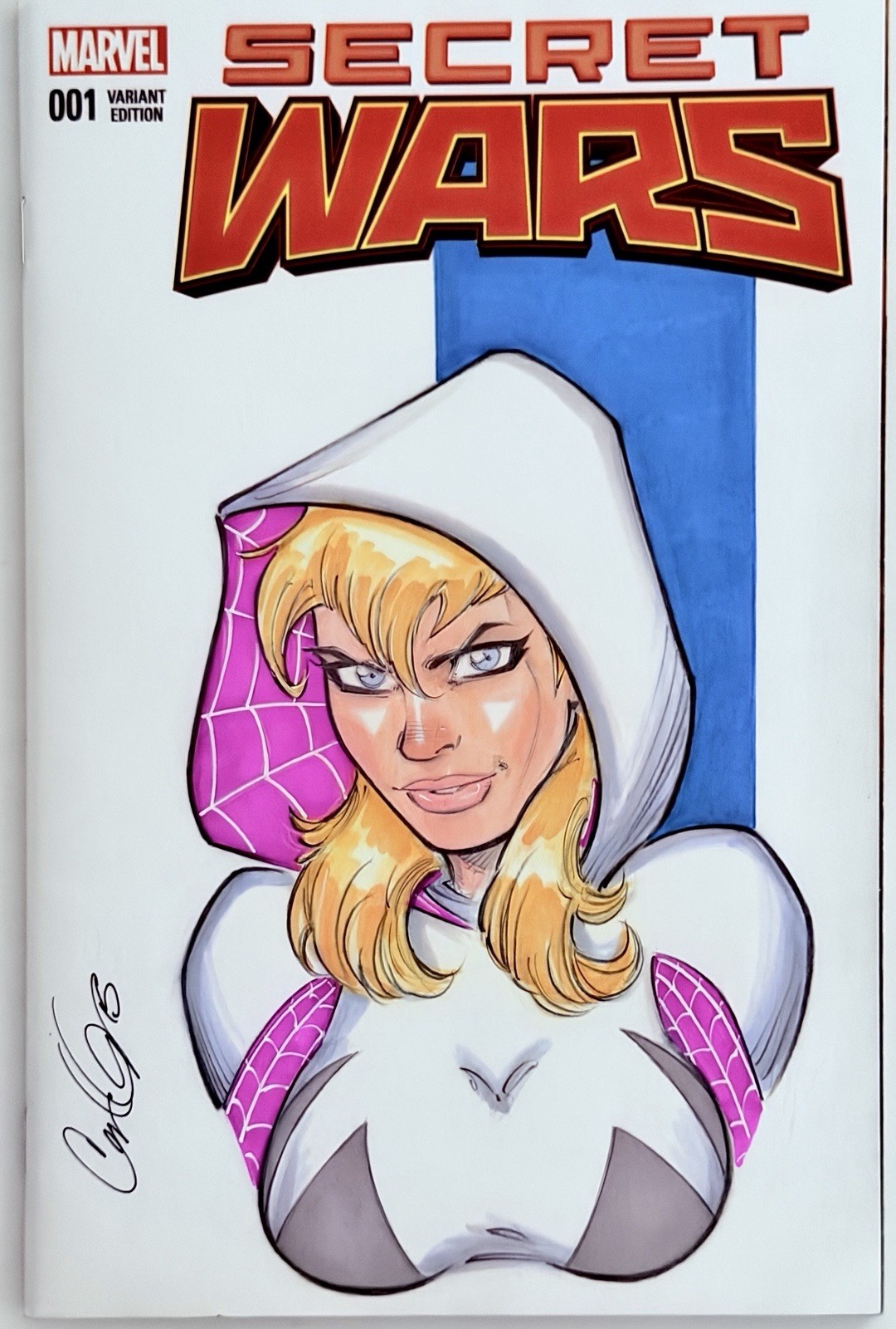 Secret Wars 1 - Blank Sketch Variant Cover Original Art by Marvel\'s Carlos Gomez