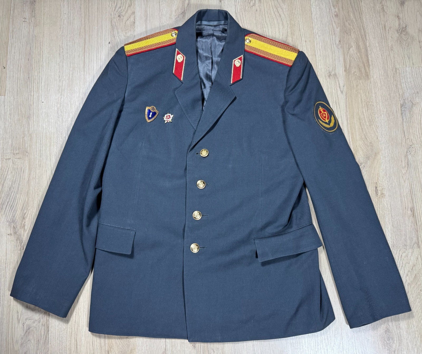 Vintage Soviet Union MVD Internal Police Troops Uniform Tunic Jacket USSR Badges Vintage Soviet Union MVD Internal Police Troops Uniform Tunic Jacket USSR Badges