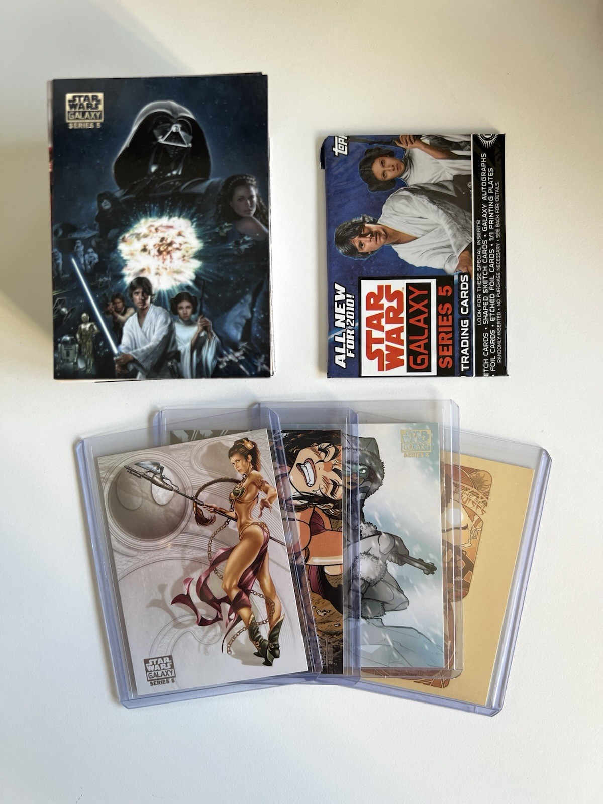 2010 Topps Star Wars Galaxy Series 5 COMPLETE SET of 120 Base Cards (1-120) NM 2010 Topps Star Wars Galaxy Series 5 COMPLETE SET of 120 Base Cards (1-120) NM