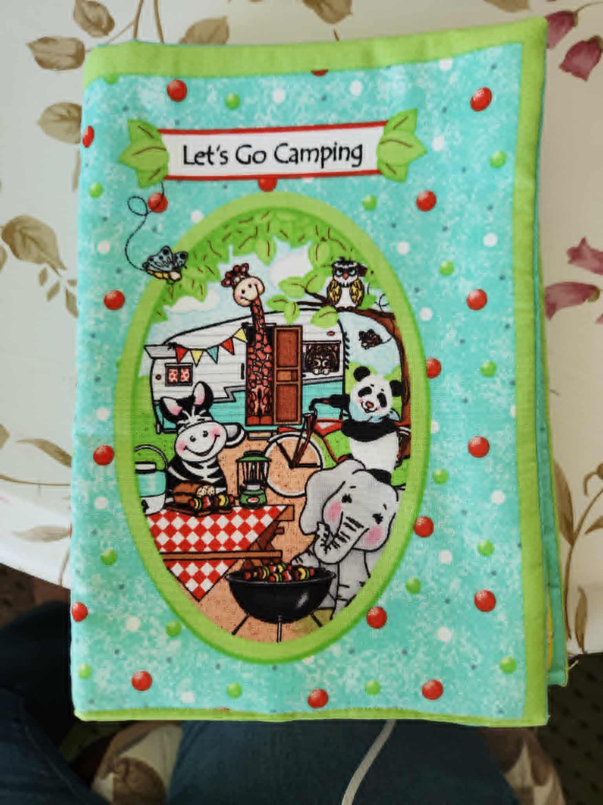 Completed Handmade Cloth Book Let's Go Camping Completed Handmade Cloth Book Let's Go Camping