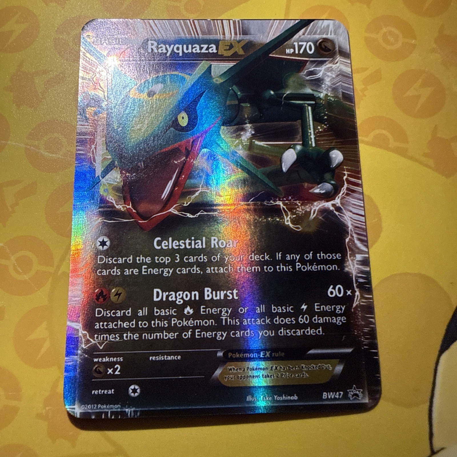 Pokemon Rayquaza EX BW47 Holo Rare Black White 