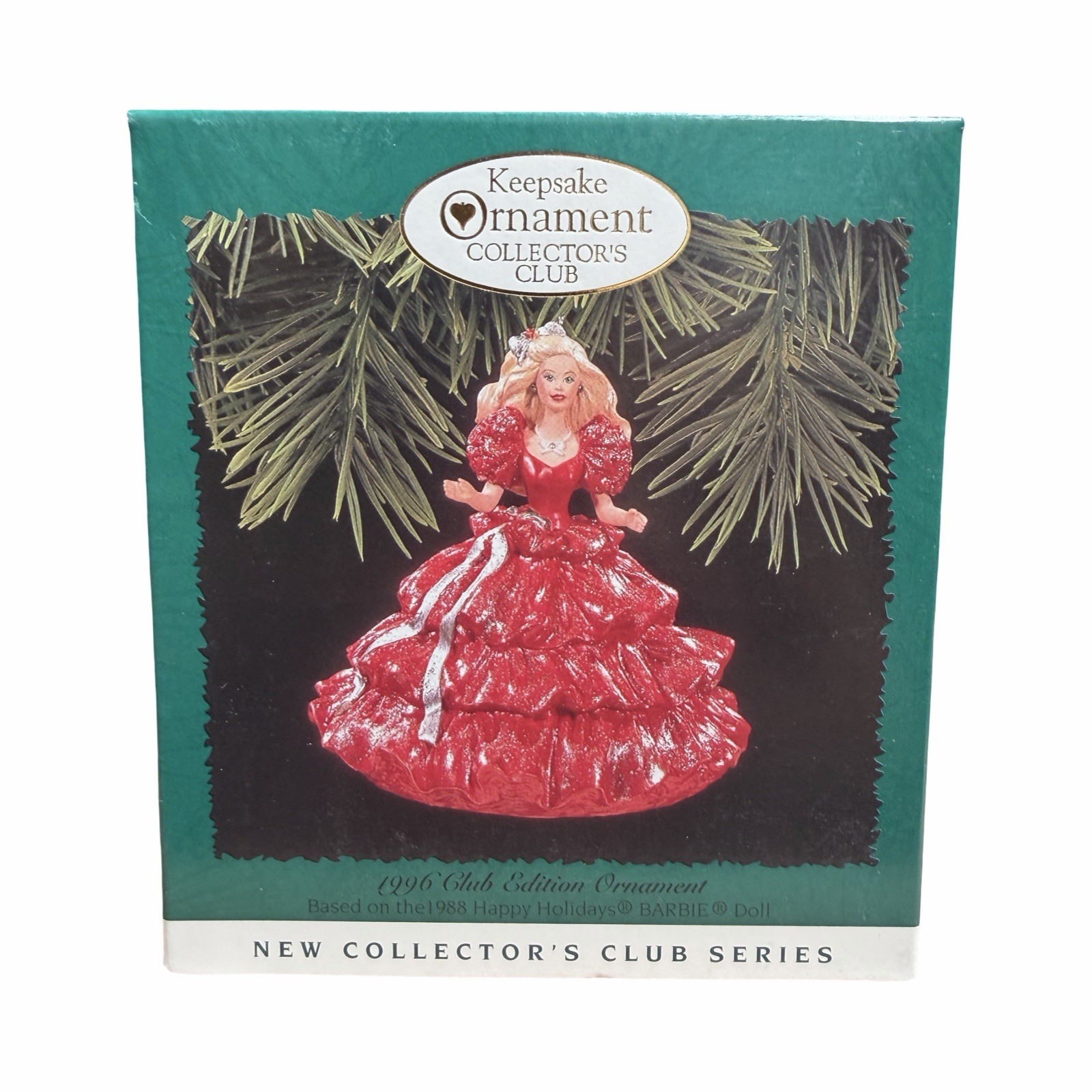 1996 Hallmark Club Edition Ornament - Based on the 1988 Happy Holidays Barbie