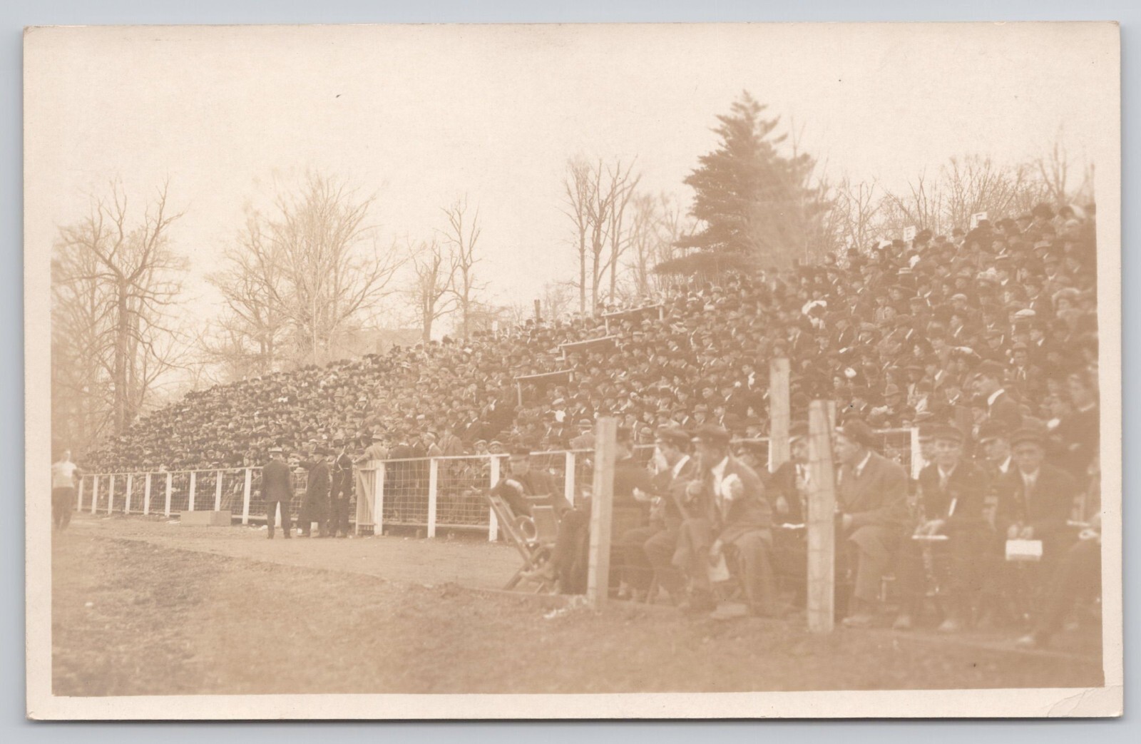 RPPC Large Crowd in Bleachers Watching Event c1904-1918 Real Photo Postcard