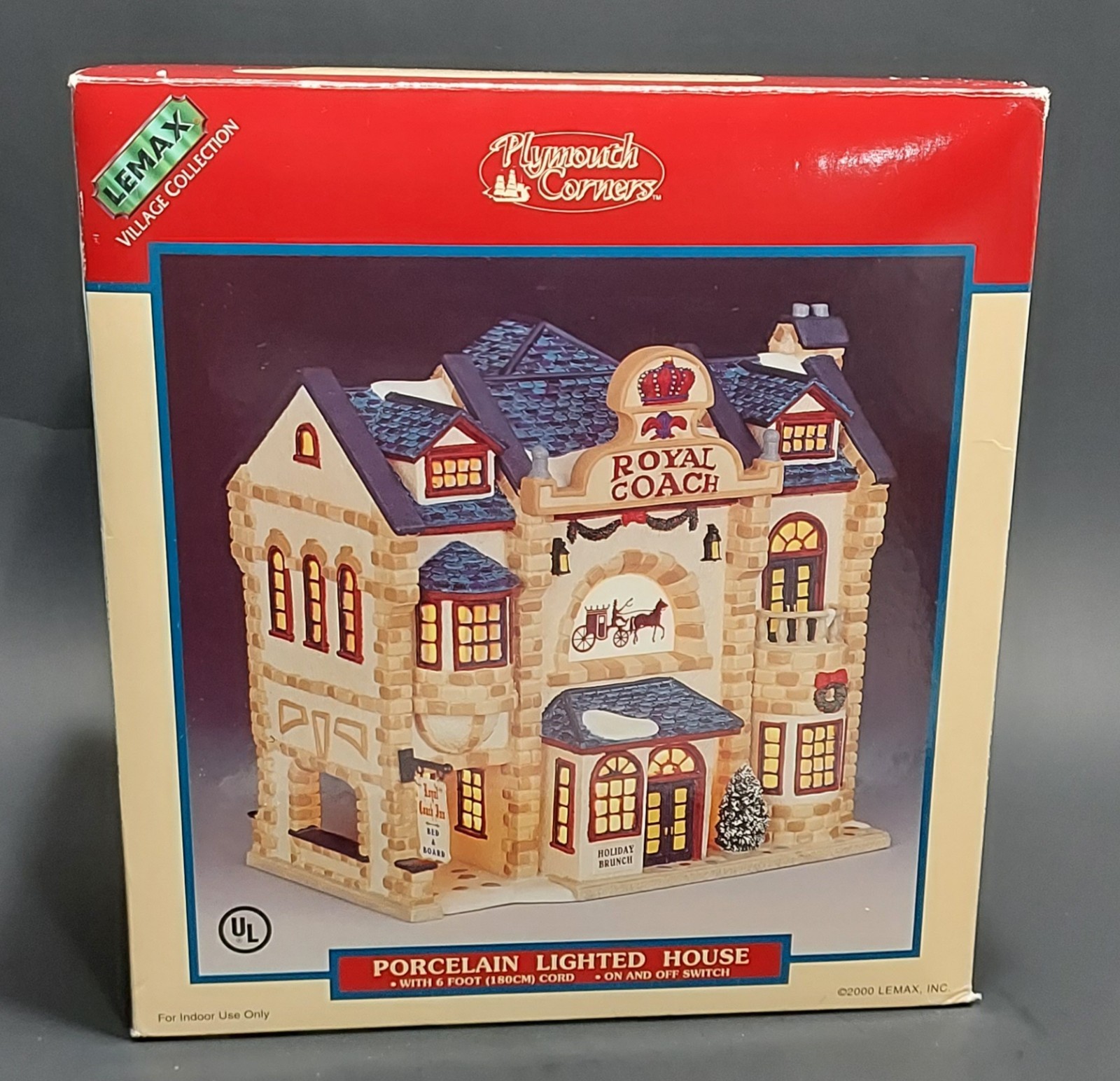 LEMAX Lighted Royal Coach Inn 2000 Hearthside Inn Retired 2003 Dickens Christmas LEMAX Lighted Royal Coach Inn 2000 Hearthside Inn Retired 2003 Dickens Christmas