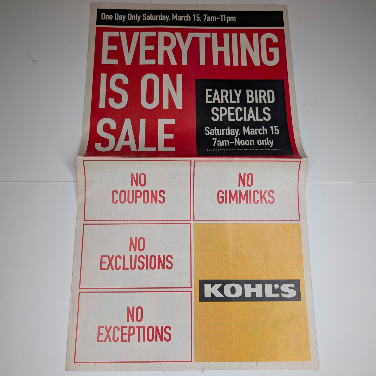 2003 Kohl\'s Newspaper Print Ad Flyer Everything On Sale Dockers Mudd Levi\'s Vtg 2003 Kohl\'s Newspaper Print Ad Flyer Everything On Sale Dockers Mudd Levi\'s Vtg
