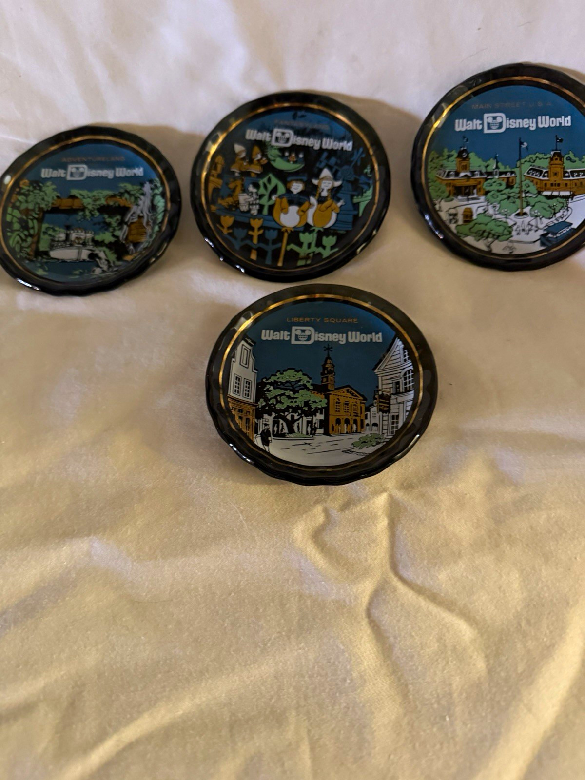 VTG Walt Disney World Park Lands COASTERS Set of 4