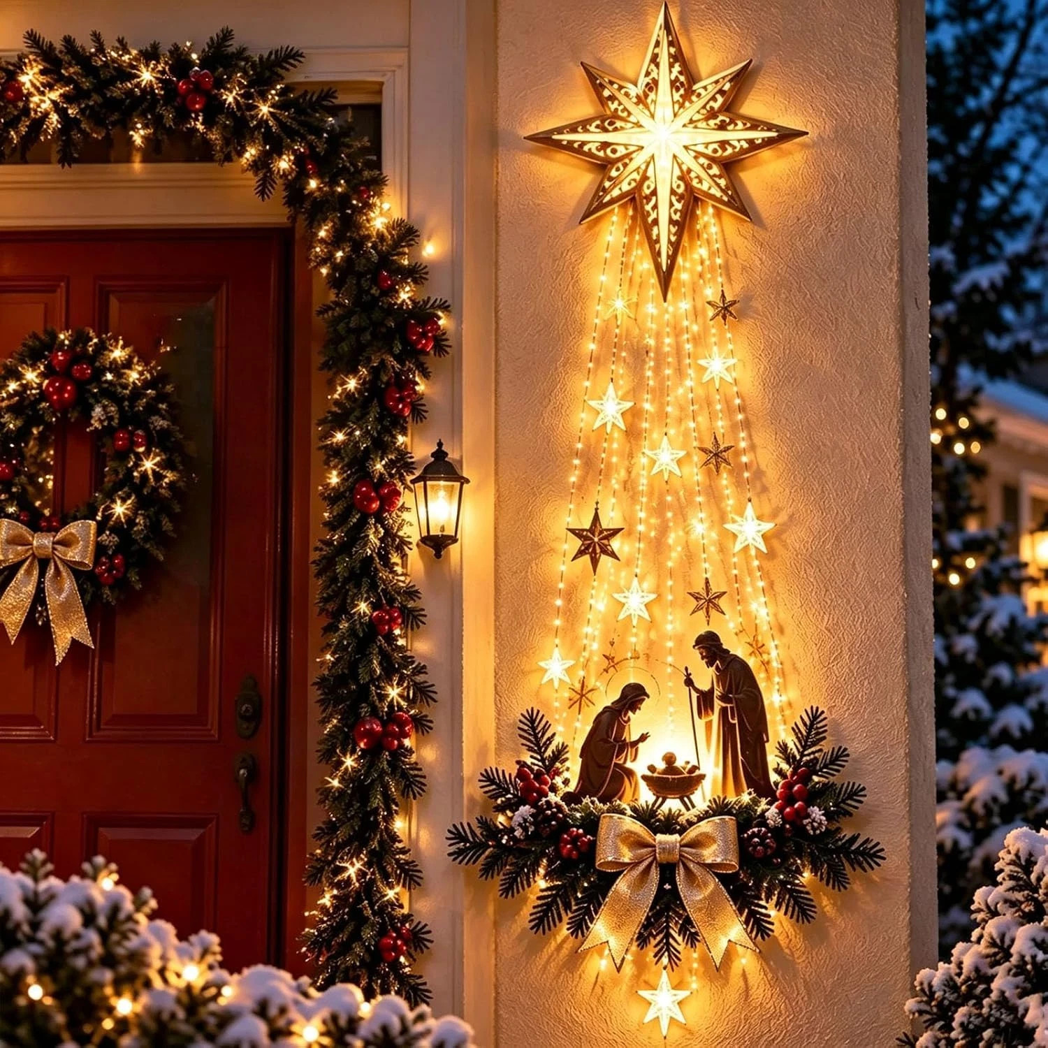 Bethlehem Star of Faith Lighted Nativity Wall Decor New LED Christmas Bethlehem Star of Faith Lighted Nativity Wall Decor New LED Christmas