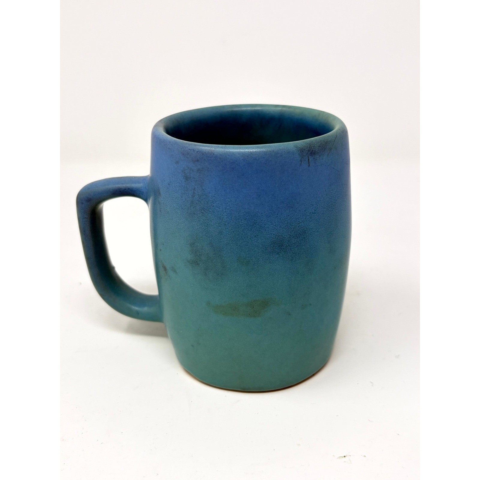 Van Briggle Pottery Mug Turquoise Blue Matte Glaze Colorado Springs Art Pottery