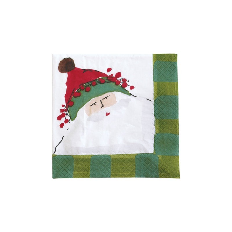 VIETRI OLD SAINT NICK BEVERAGE NAPKINS SET OF 20 PC OSN-1805B.NEW IN BOX