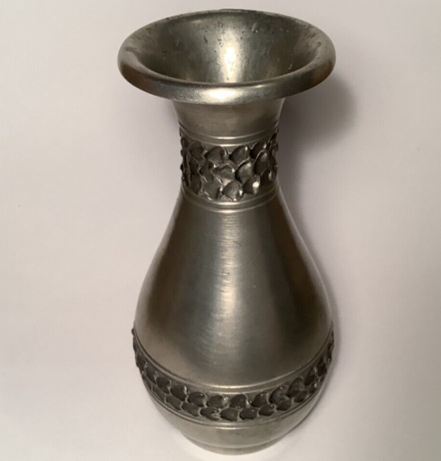 Pewter Vase by Selandia Norway Hammered Metal Danish Modern Design MID Brutalist Pewter Vase by Selandia Norway Hammered Metal Danish Modern Design MID Brutalist