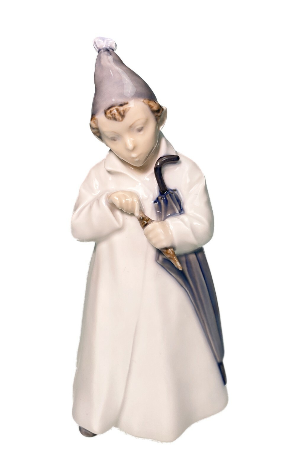 6” Royal Copenhagen 1145 Sandman Porcelain Figurine Boy Umbrella Top Denmark 