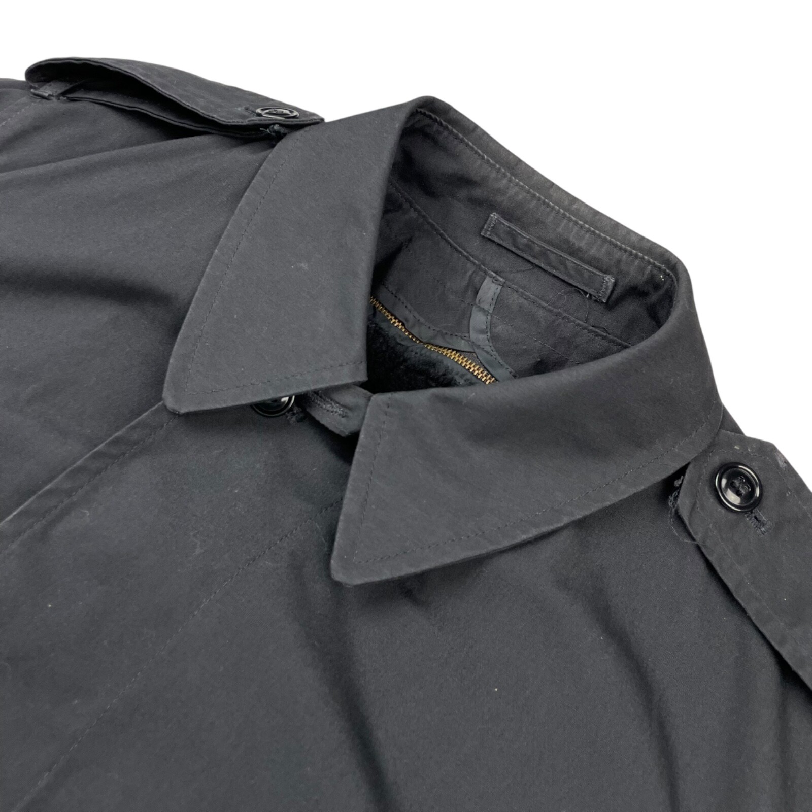 US Military Men\'s All Weather Trench Coat Black Deep Pile Removable Liner • 38R