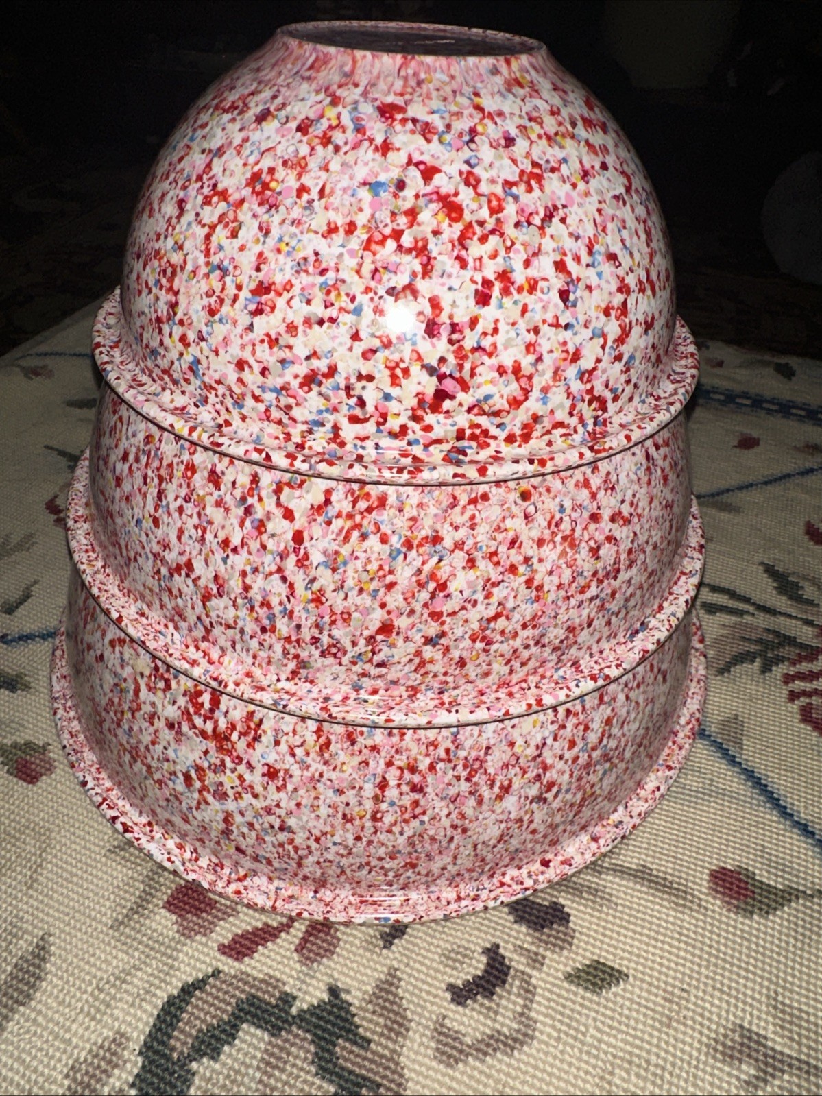 Vintage Brookpark Melmac Bowls Confetti Spatter melamine MCM Set of 3 Vintage Vintage Brookpark Melmac Bowls Confetti Spatter melamine MCM Set of 3 Vintage