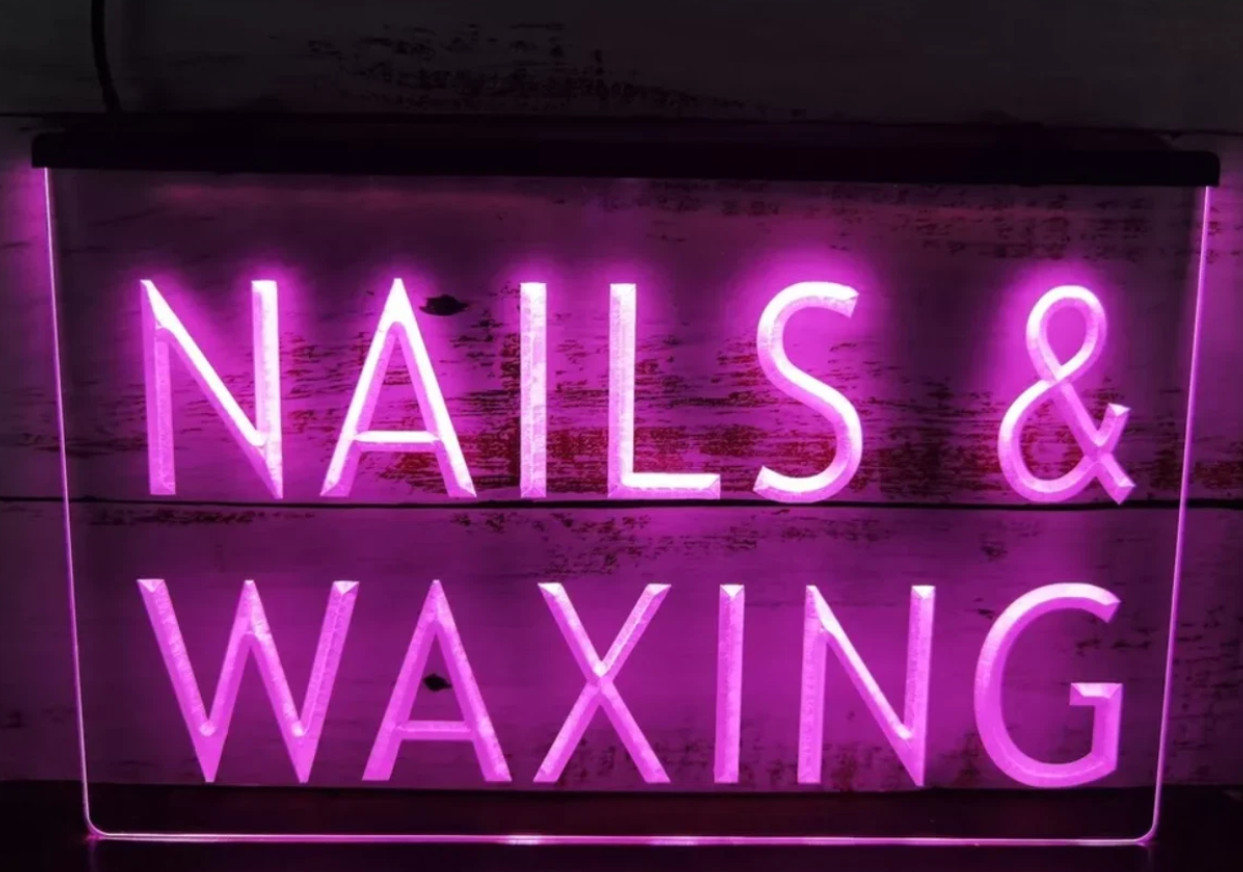 Nails Waxing LED Neon Light Sign Parlour Wall Decor [DELIVERY WITHOUT EXTRA TAX]