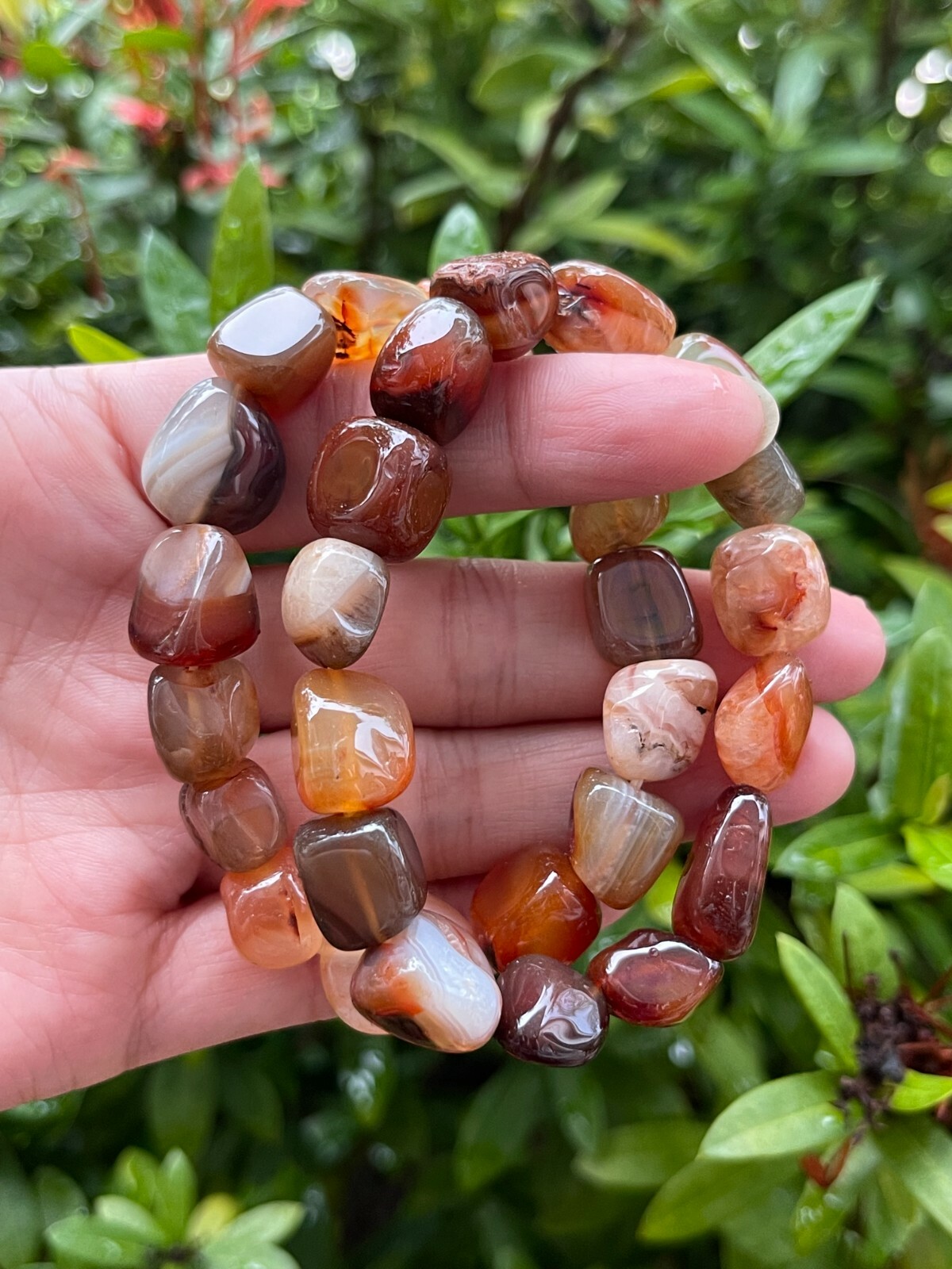 Grade A++ Carnelian Crystal Nugget Bracelet, Genuine Gemstone Bracelet, Bulk Lot Grade A++ Carnelian Crystal Nugget Bracelet, Genuine Gemstone Bracelet, Bulk Lot