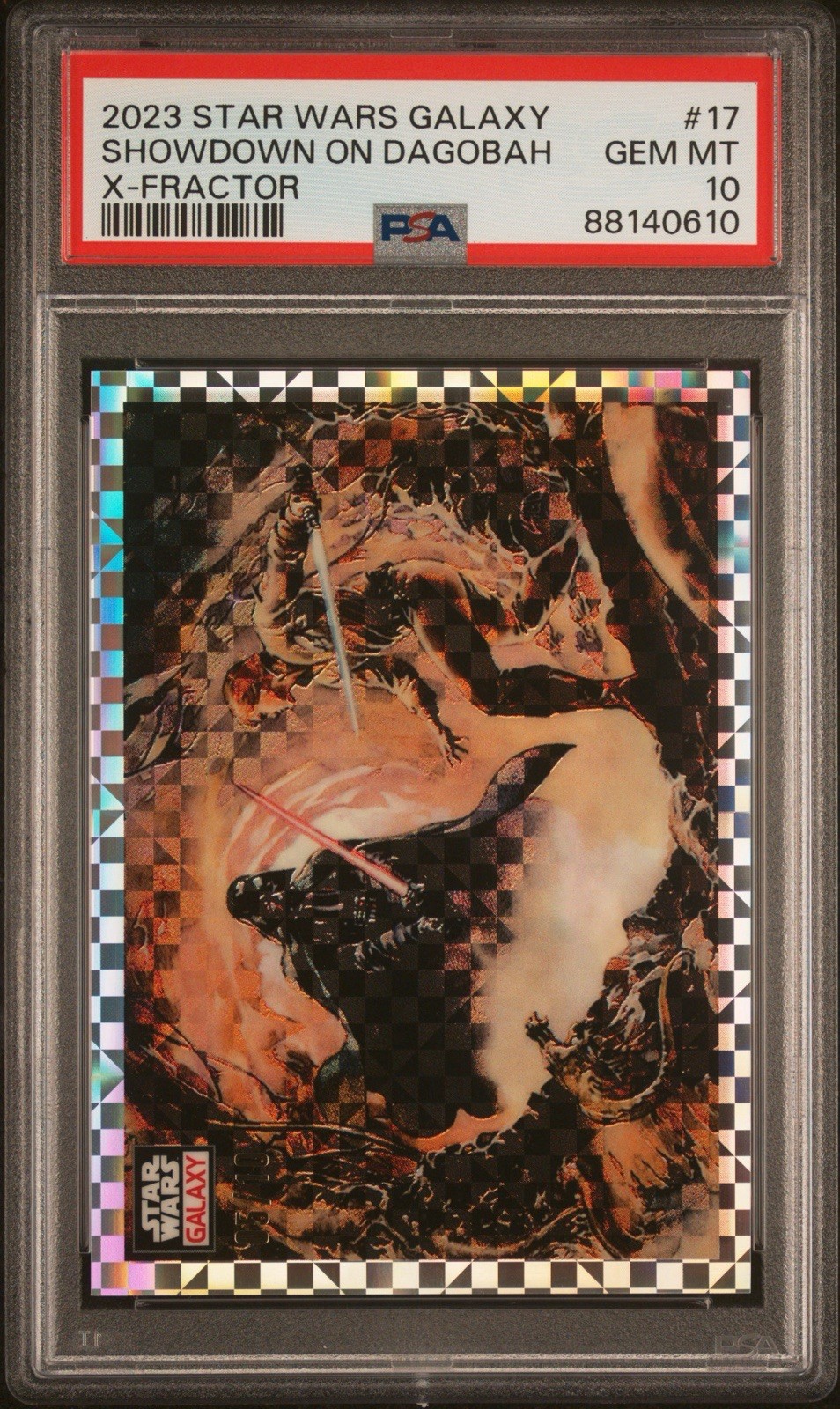 Showdown On Dagobah 2023 Topps Chrome Star Wars Galaxy #17 X-Fractor /10 PSA 10