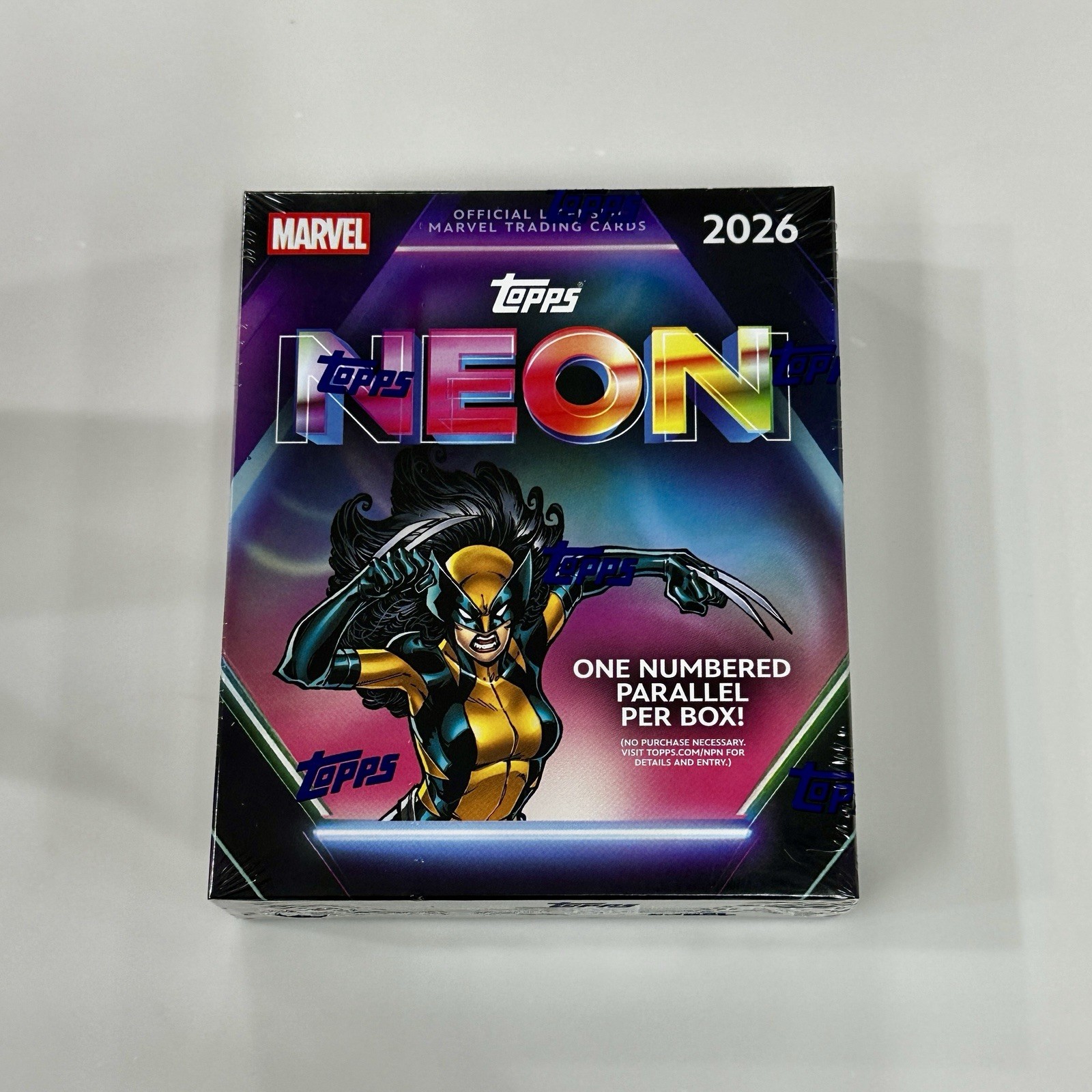 2026 Topps Neon Marvel Mega Box Factory Sealed 10 Packs 1 Numbered Parallel