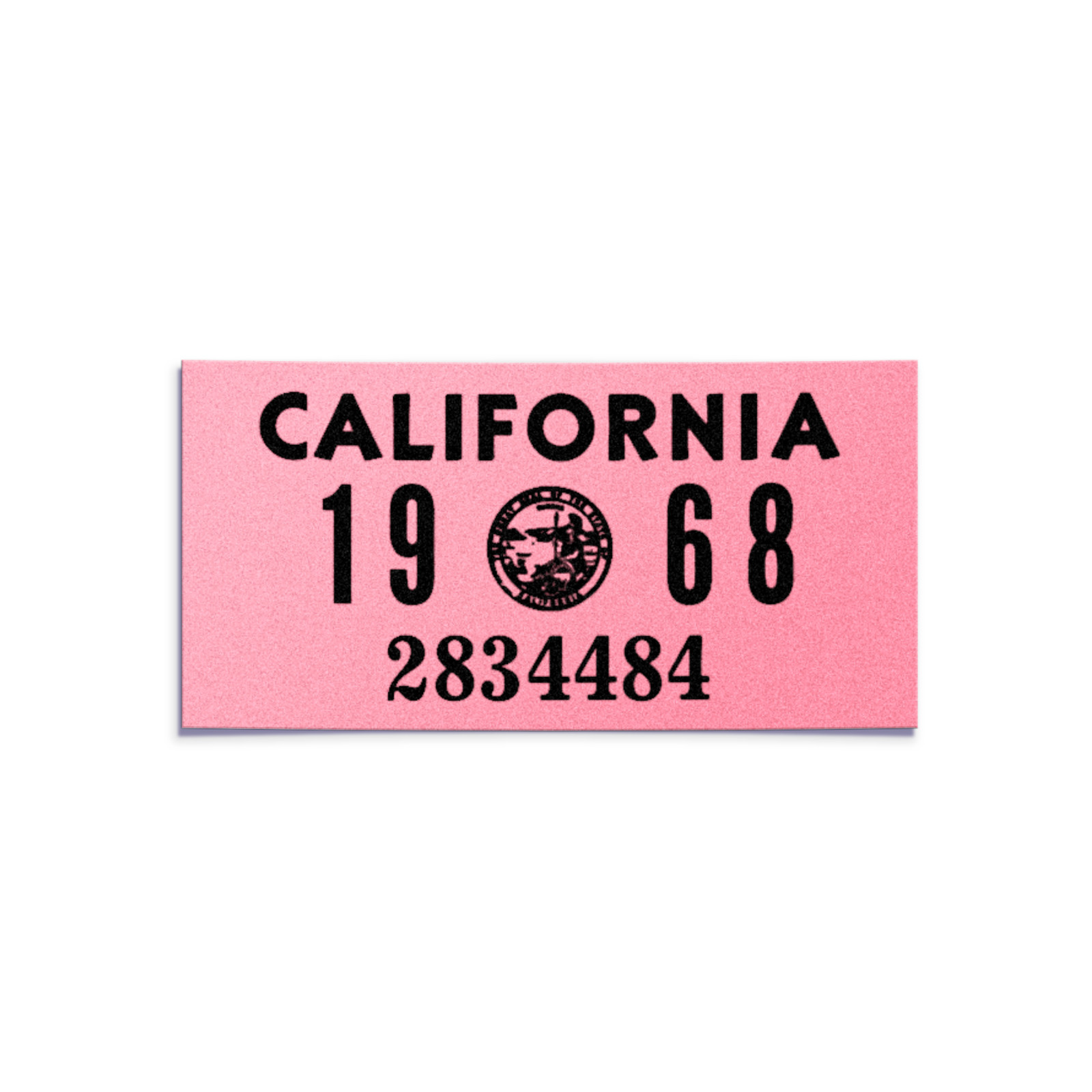 1968 California License Plate Year Sticker - YOM - CA DMV Registration Tab 1968 California License Plate Year Sticker - YOM - CA DMV Registration Tab