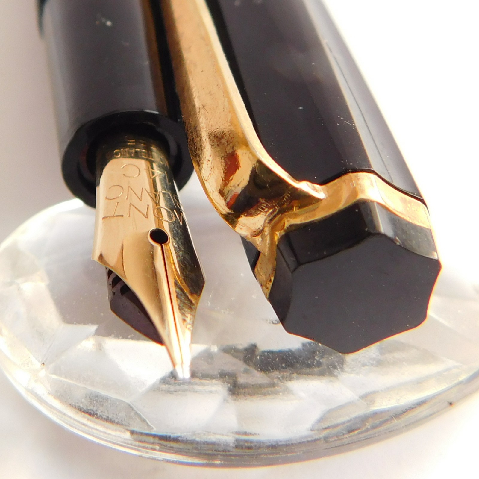 Vintage MONTBLANC Monte Rosa Hexagonal Black Fountain pen Germany 1960s