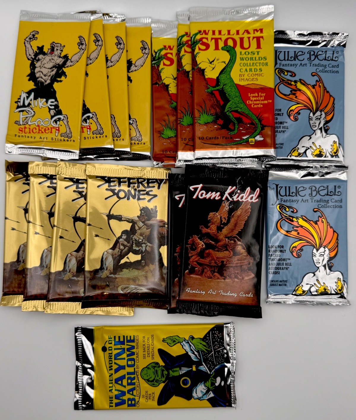 16 PACK LOT - Sealed Non-Sport Trading Card Packs Comic Images, Fantasy & Art