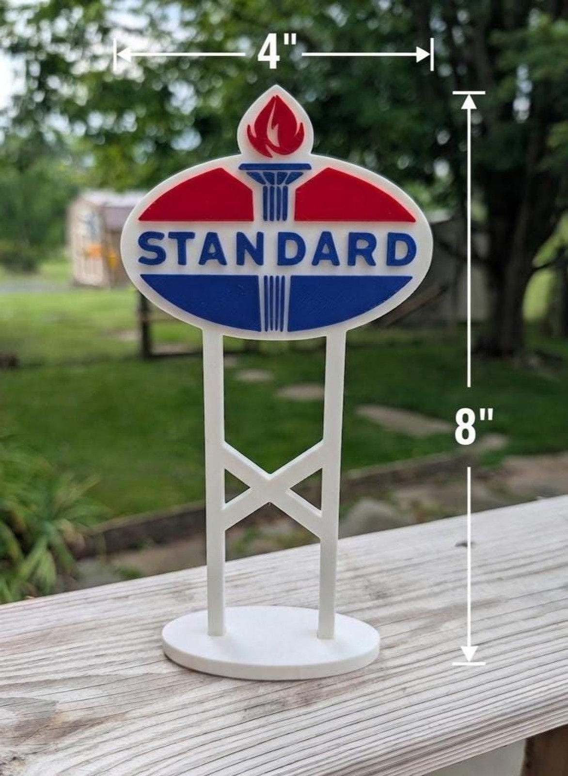 Standard Oil Gasoline Sign Replica | 3D Printed Retro Retail Decor