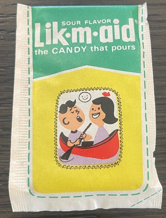 Vintage 1960's LIK-M-AID The Candy That Pours  Sealed  NOS  1 Cent Pack  RARE