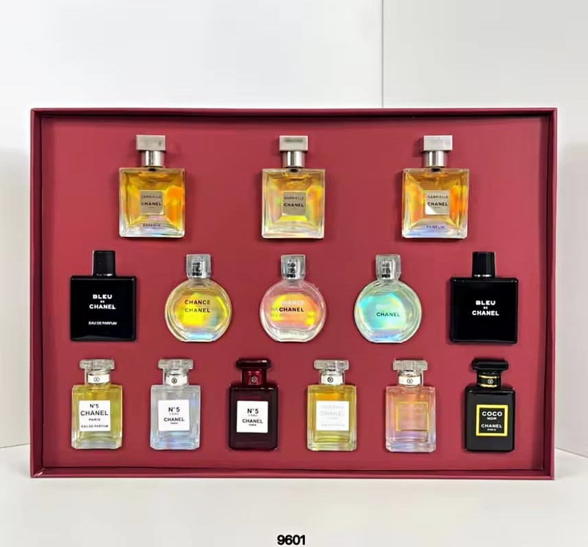 CHANEL Miniature Perfume Set - Bleu de Chanel, Chance, N°5 & Coco Mini Bottles CHANEL Miniature Perfume Set - Bleu de Chanel, Chance, N°5 & Coco Mini Bottles