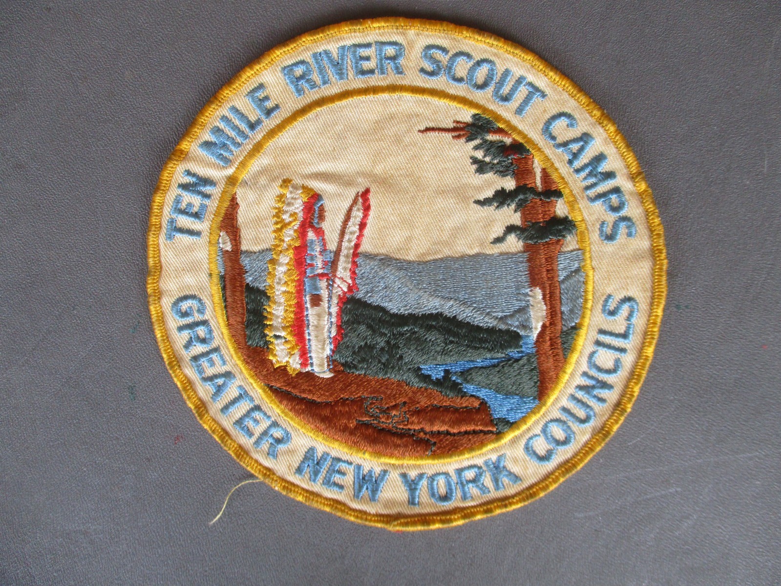 Vtg 60s 70s TEN MILE RIVER SCOUT CAMP, Greater New York Councils, BSA Patch Vtg 60s 70s TEN MILE RIVER SCOUT CAMP, Greater New York Councils, BSA Patch