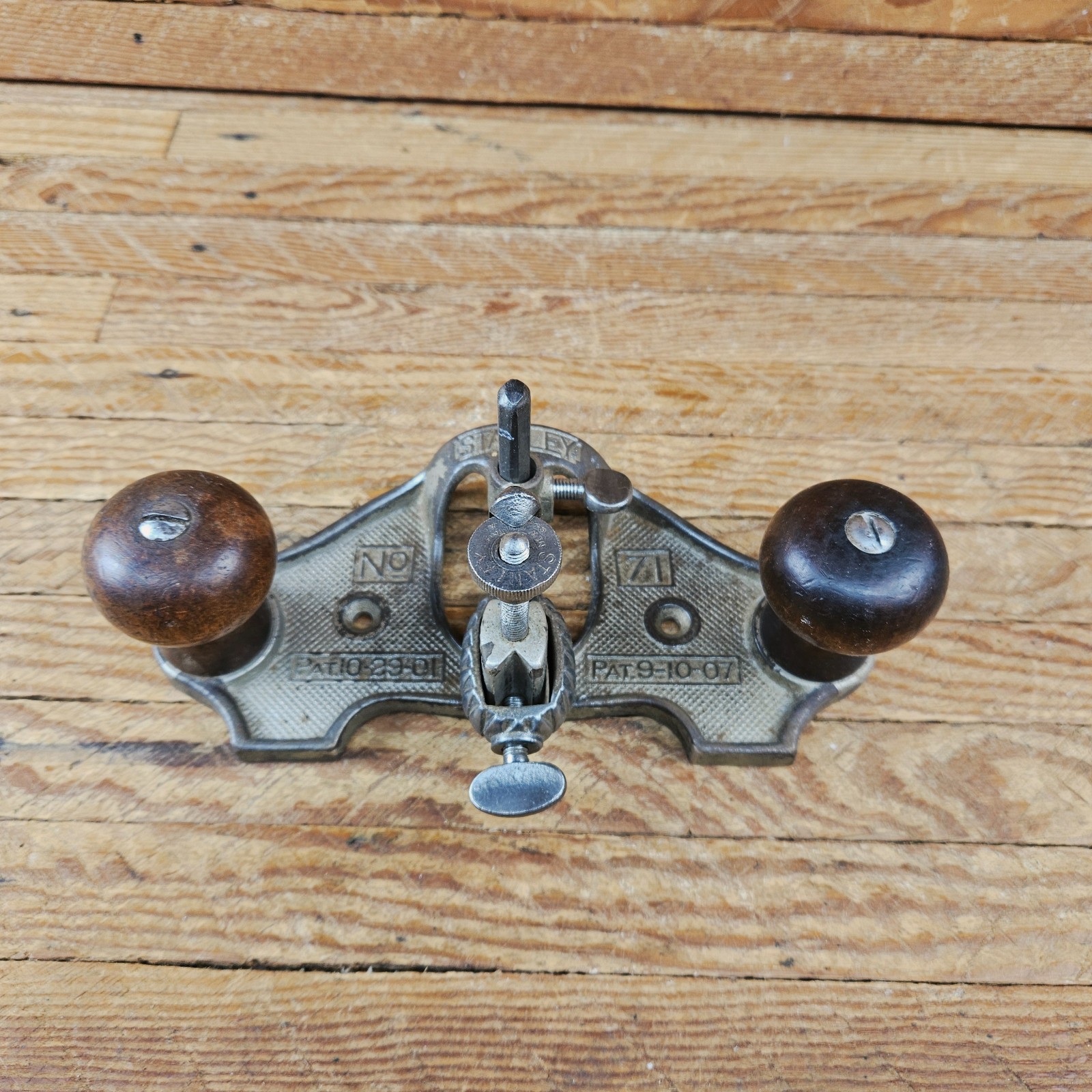 Stanley Plainer Plane No 71 Vintage Woodworking Tool Made In USA