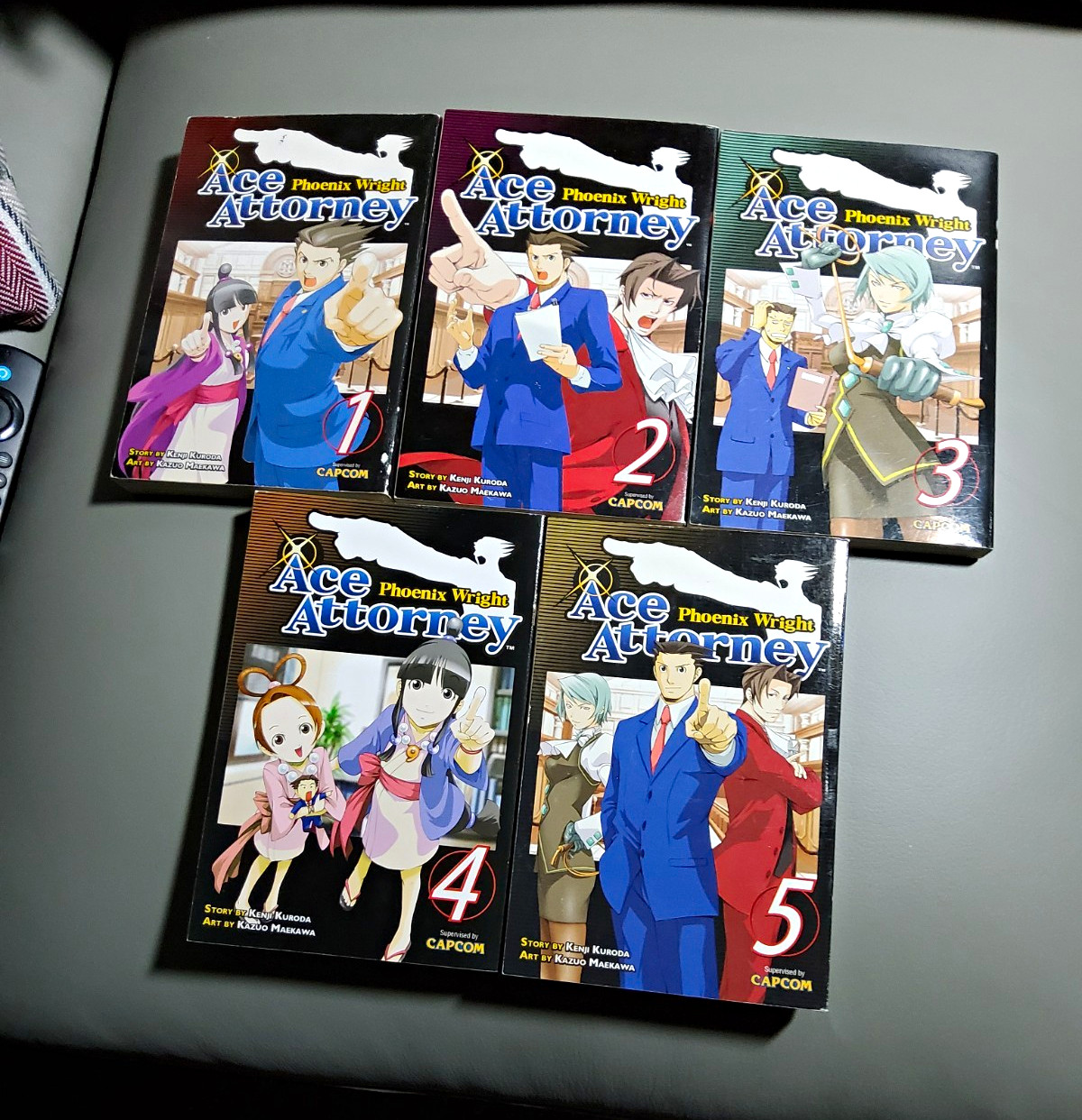 Phoenix Wright Ace Attorney Manga Vol 1-5 Complete Set English Kodansha OOP