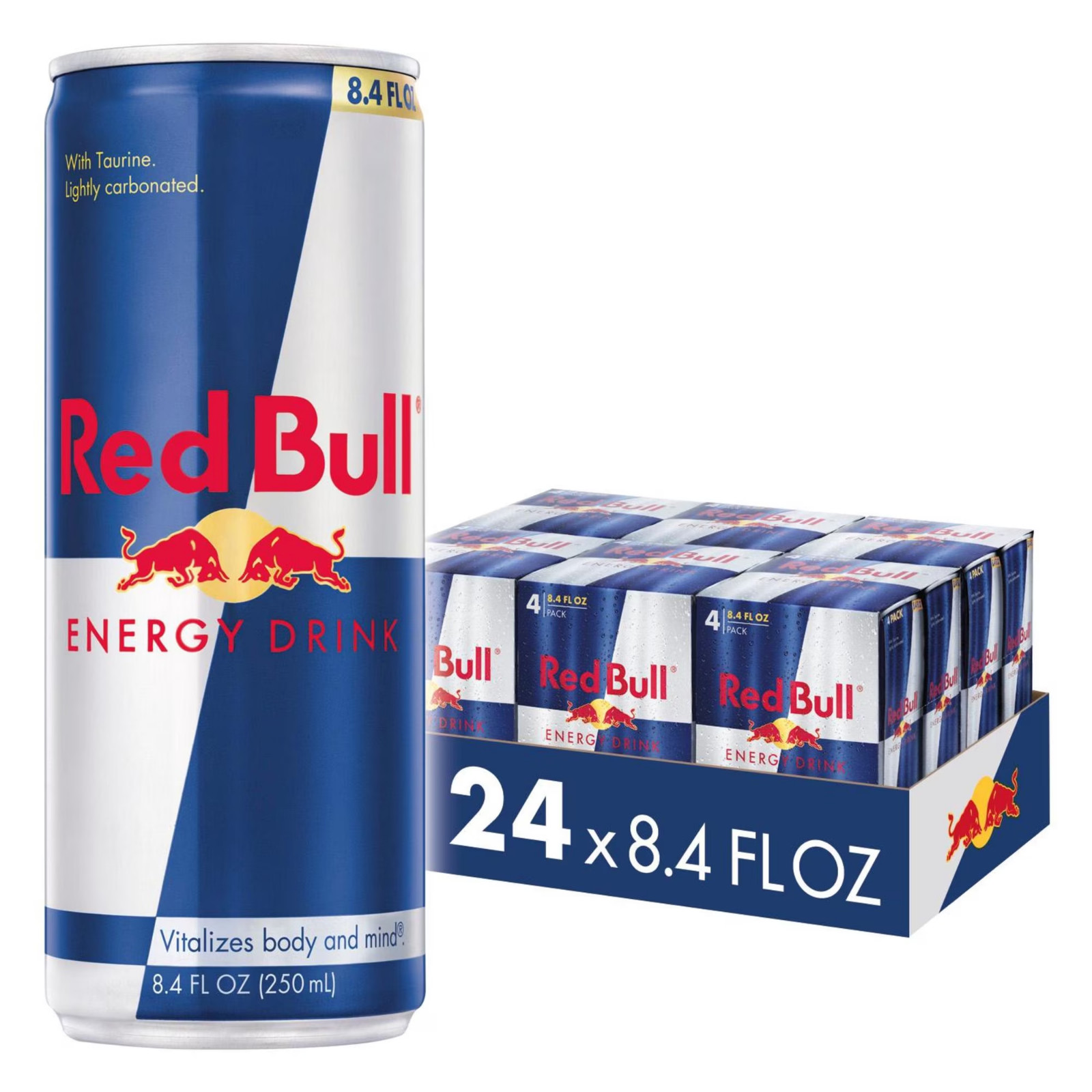 Red Bull Energy Drink with 80mg Caffeine plus Taurine 8.4 Fl Oz  Cans( 24 Pack)