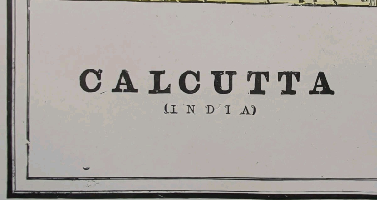 Vintage 1899 CALCUTTA INDIA Map 14