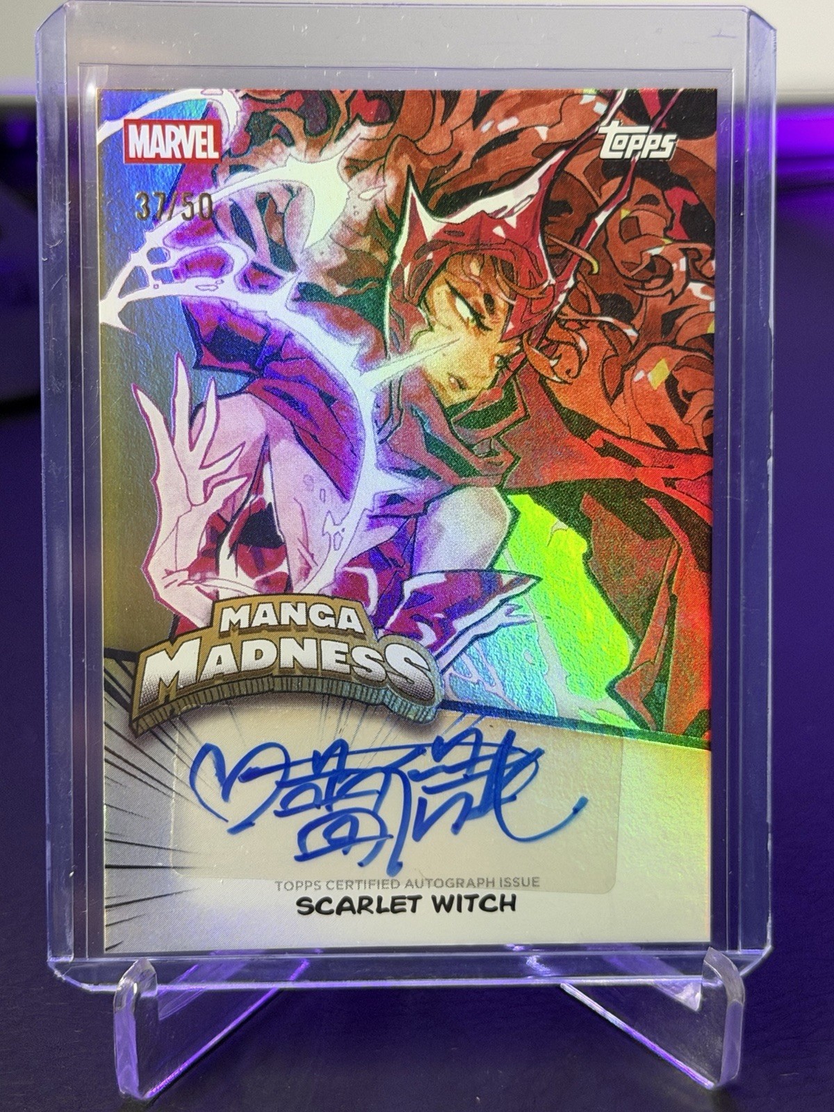 2026 Topps Marvel Neon Scarlet Witch Manga Madness Auto 32/50 Rose Besch FRESH 2026 Topps Marvel Neon Scarlet Witch Manga Madness Auto 32/50 Rose Besch FRESH