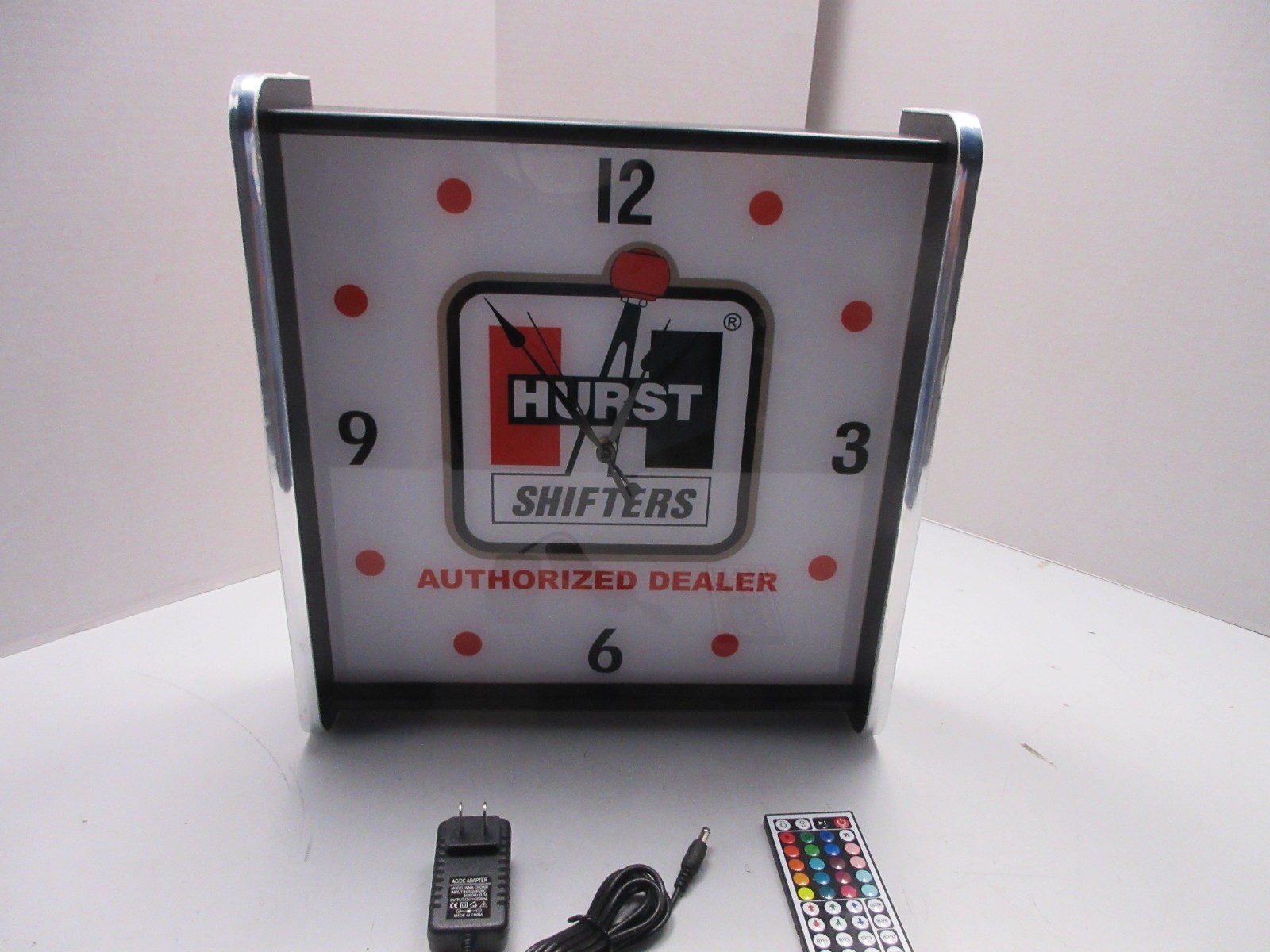 Hurst Shifters LED light up Advertising wall clock Brand New Hurst Shifters LED light up Advertising wall clock Brand New