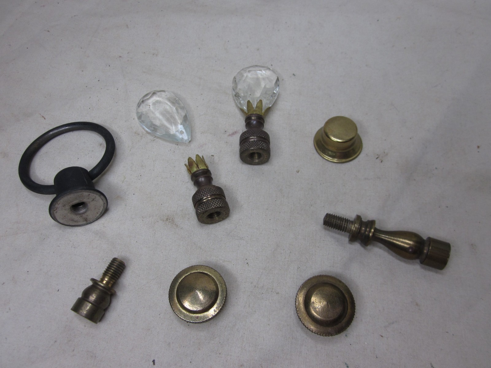mixed vintage lamp finial parts lot finials topper top knob decorative accent