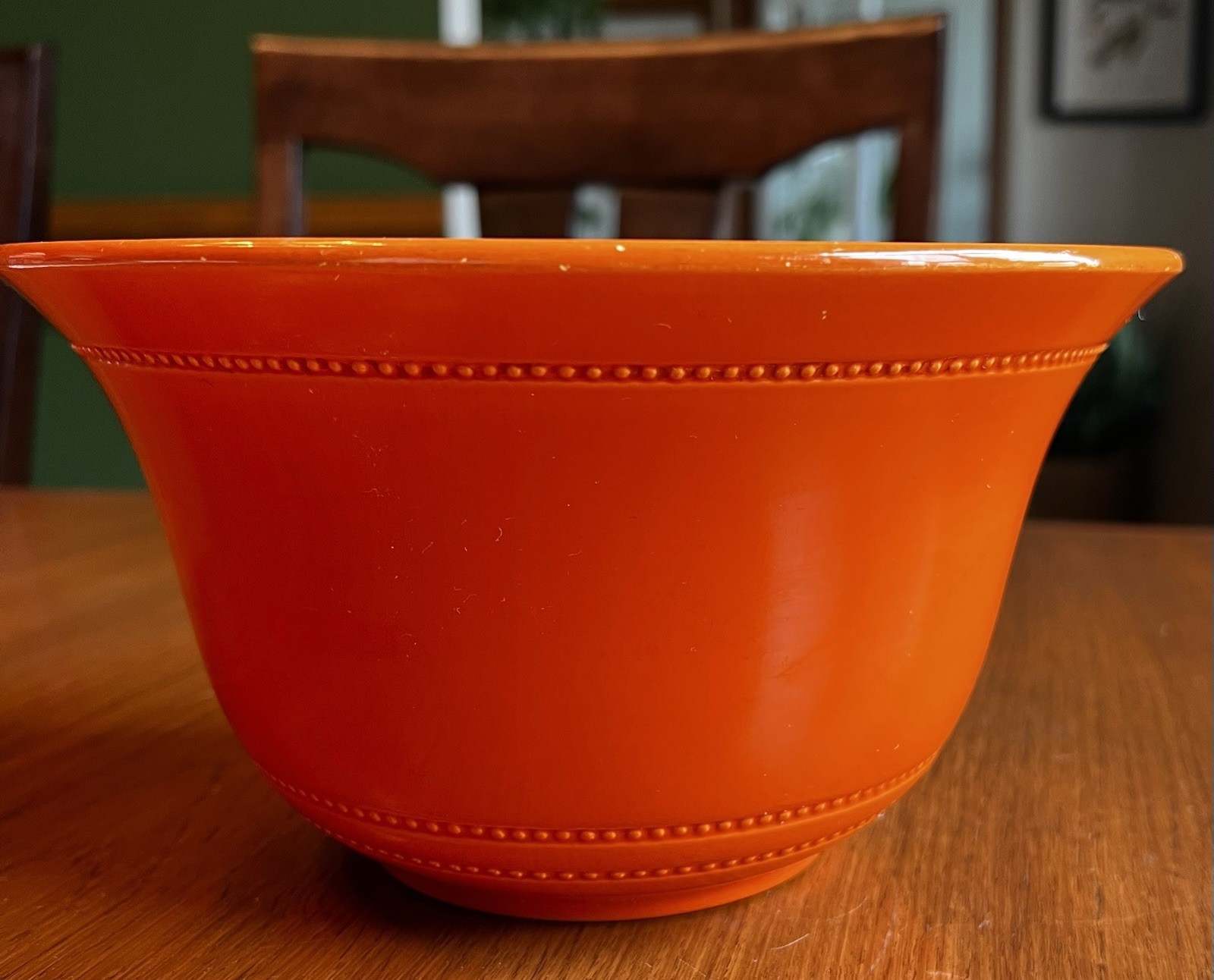 Hall Radiant Ware Orange Ceramic Round Mixing Bowl 9\