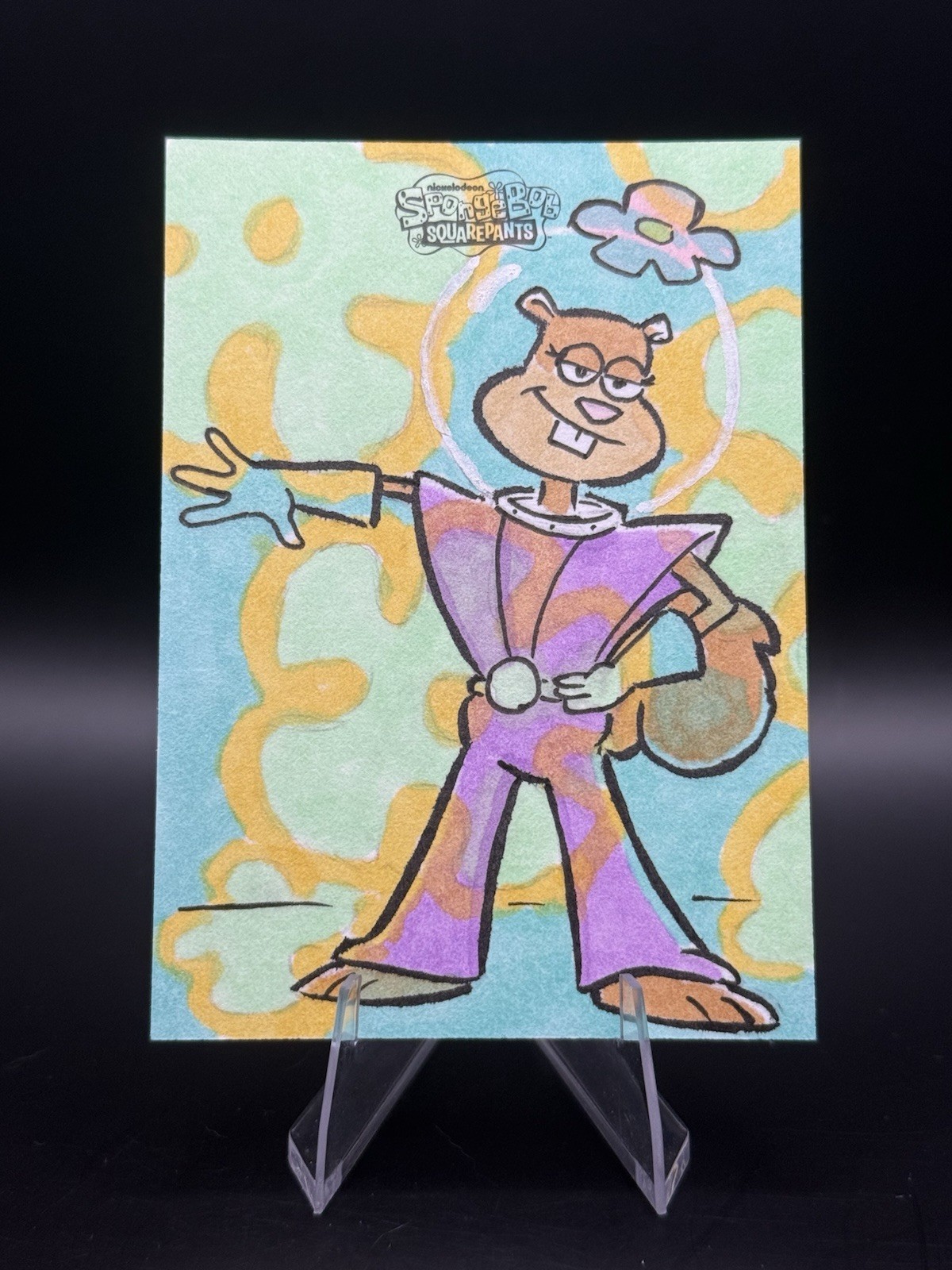 2025 Topps Chrome SponeBob 1/1 Sany Cheeks Miss Appear Sketch Card 2025 Topps Chrome SponeBob 1/1 Sany Cheeks Miss Appear Sketch Card