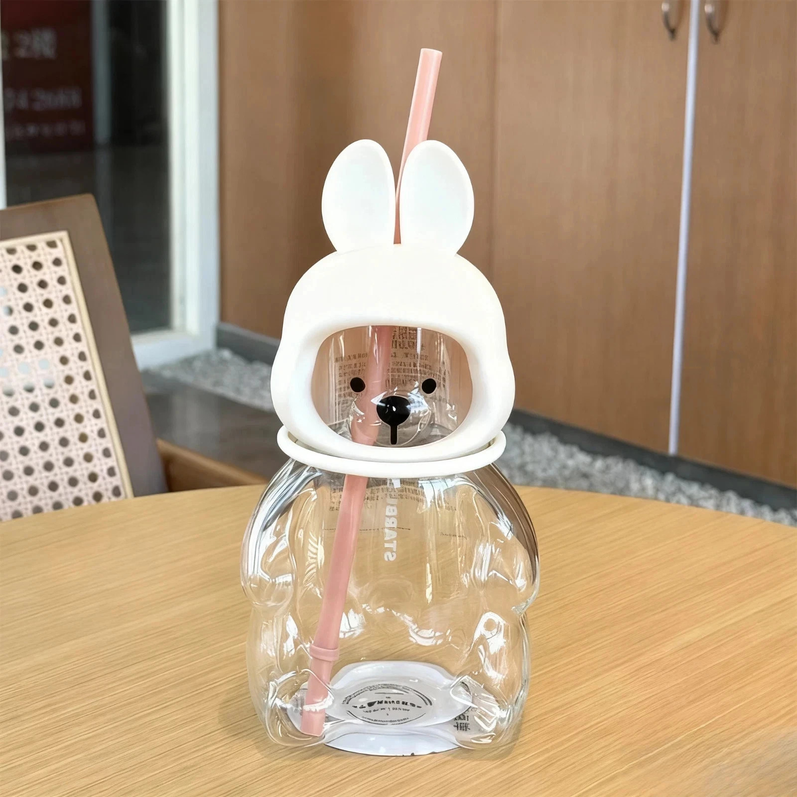 Hot Starbucks China 2024 Mid-Autumn Festival Rabbit Bear 20oz Glass Straw Cup Hot Starbucks China 2024 Mid-Autumn Festival Rabbit Bear 20oz Glass Straw Cup